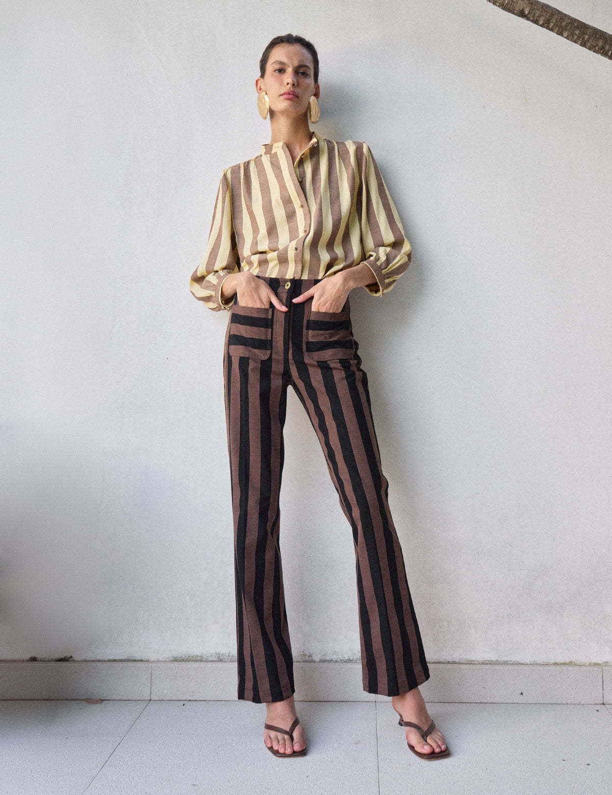 Calça Marie Rayon Marrom