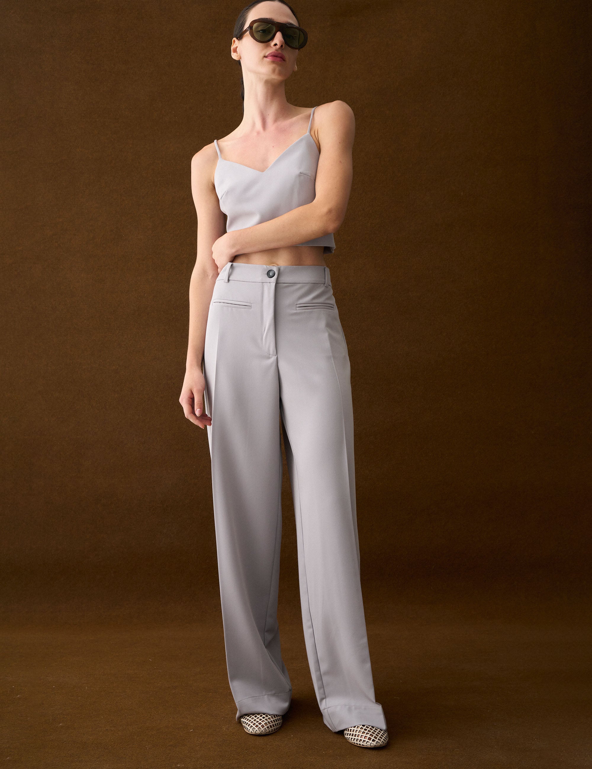 Calça Melany Alfaiataria Cinza