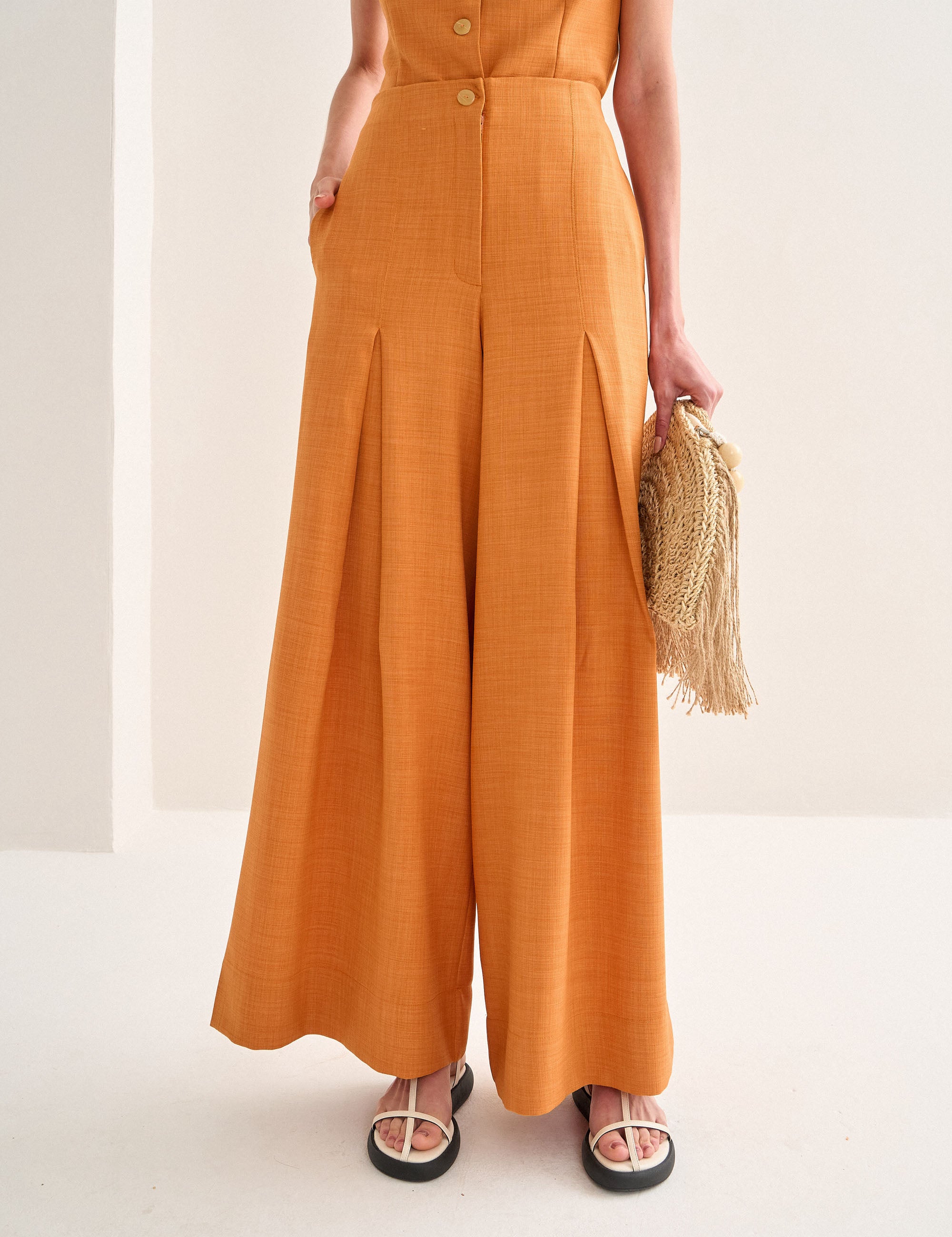 Calça Moana Alfaiataria Açafrão