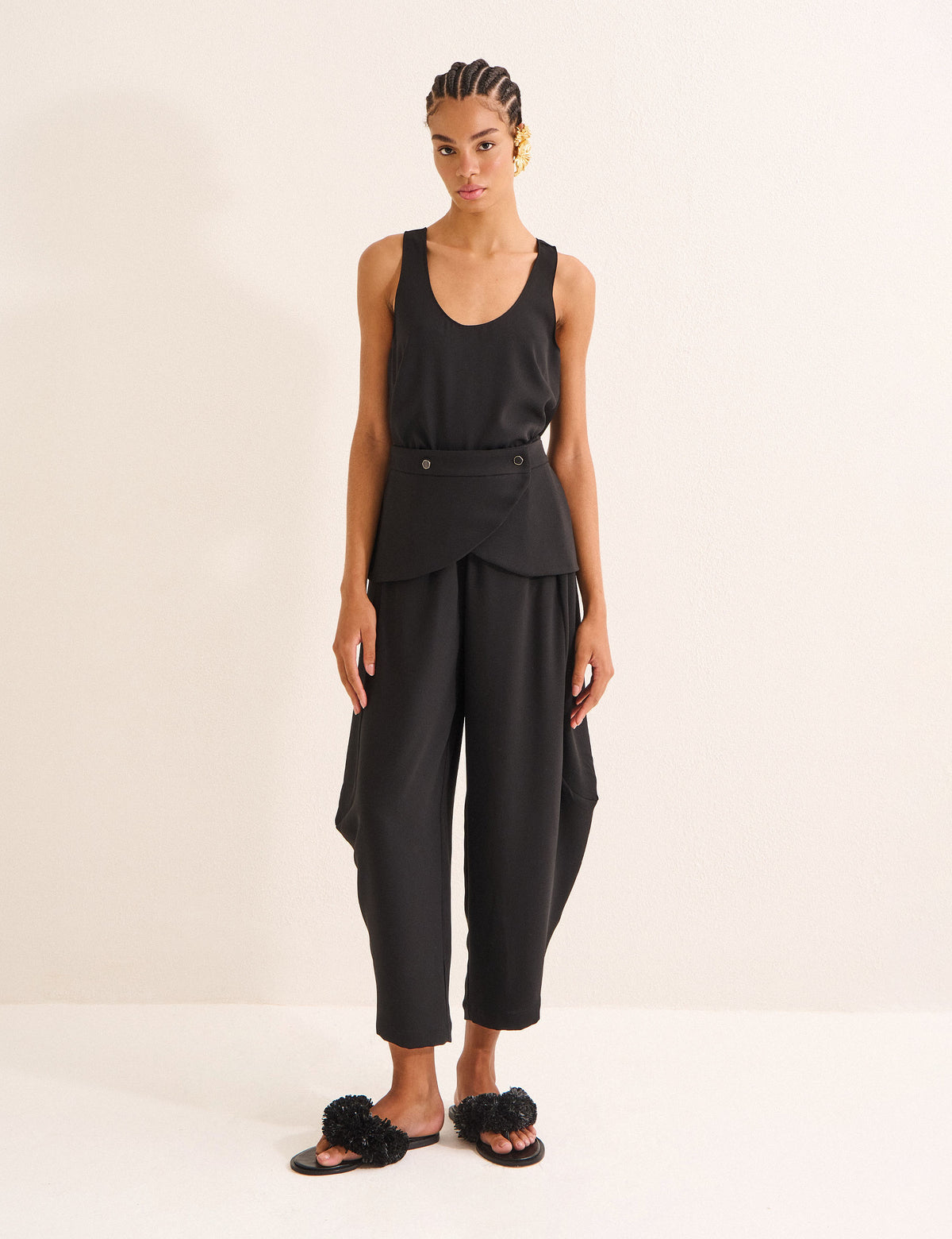 Calça Modena Acetinada Preto