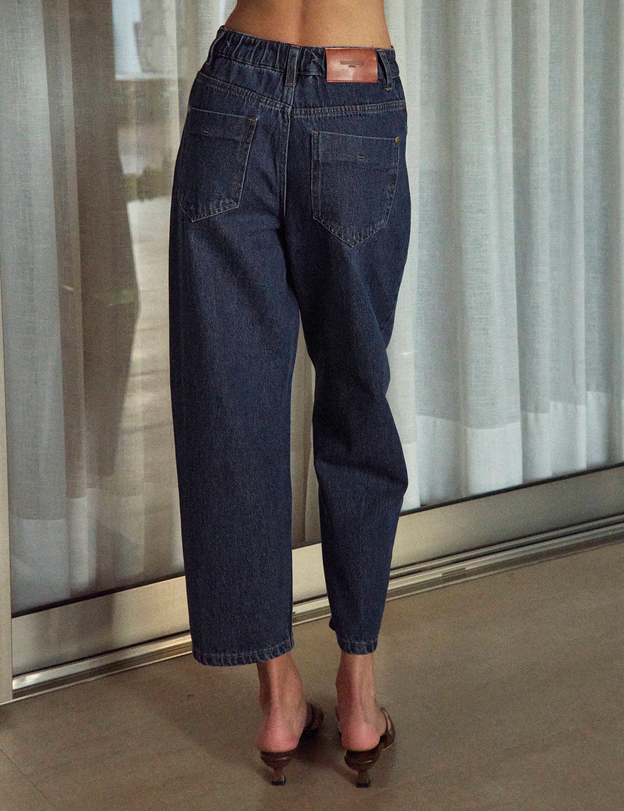 Calça Mom Fran Denim Médio
