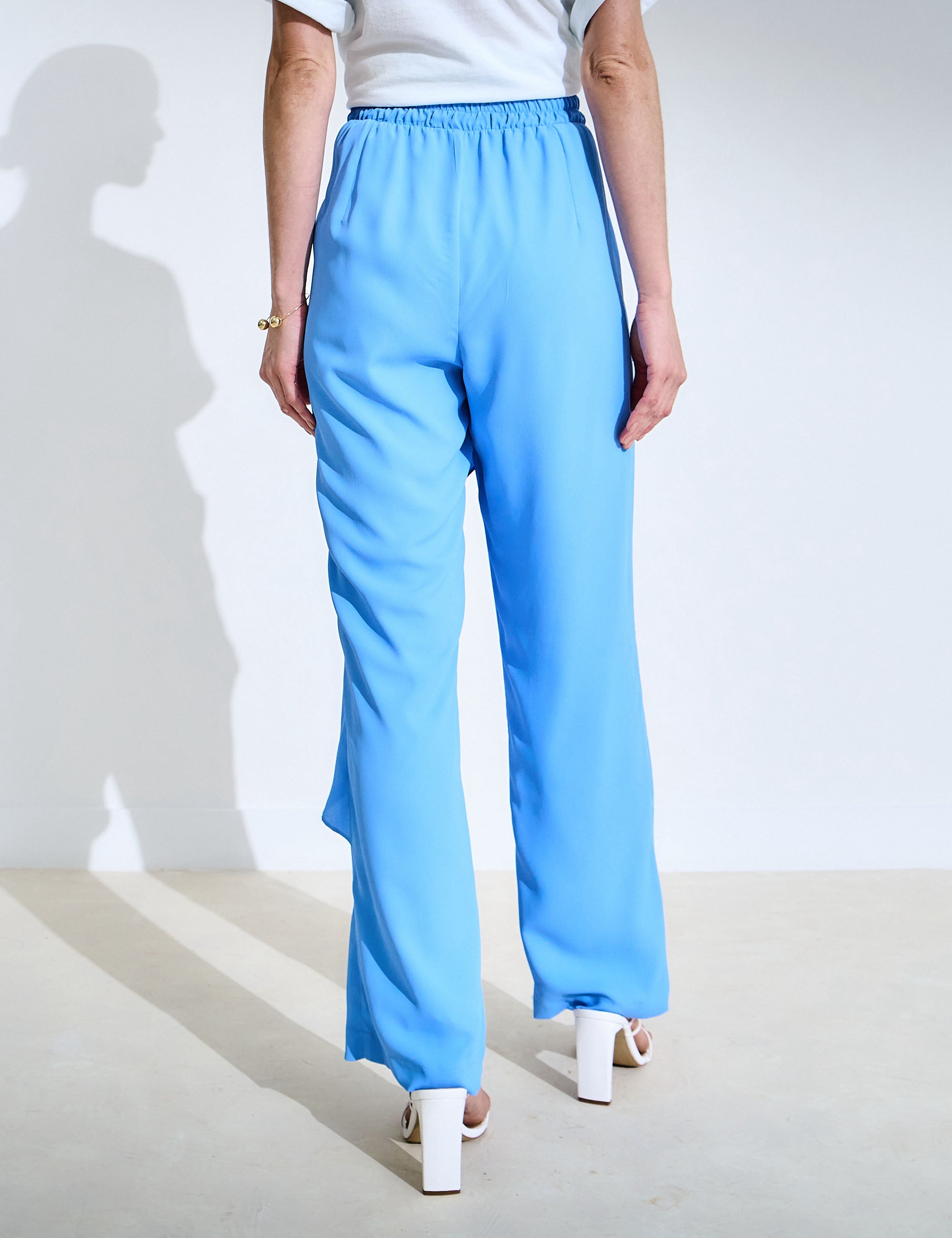 Calça Nara Crepe Azul