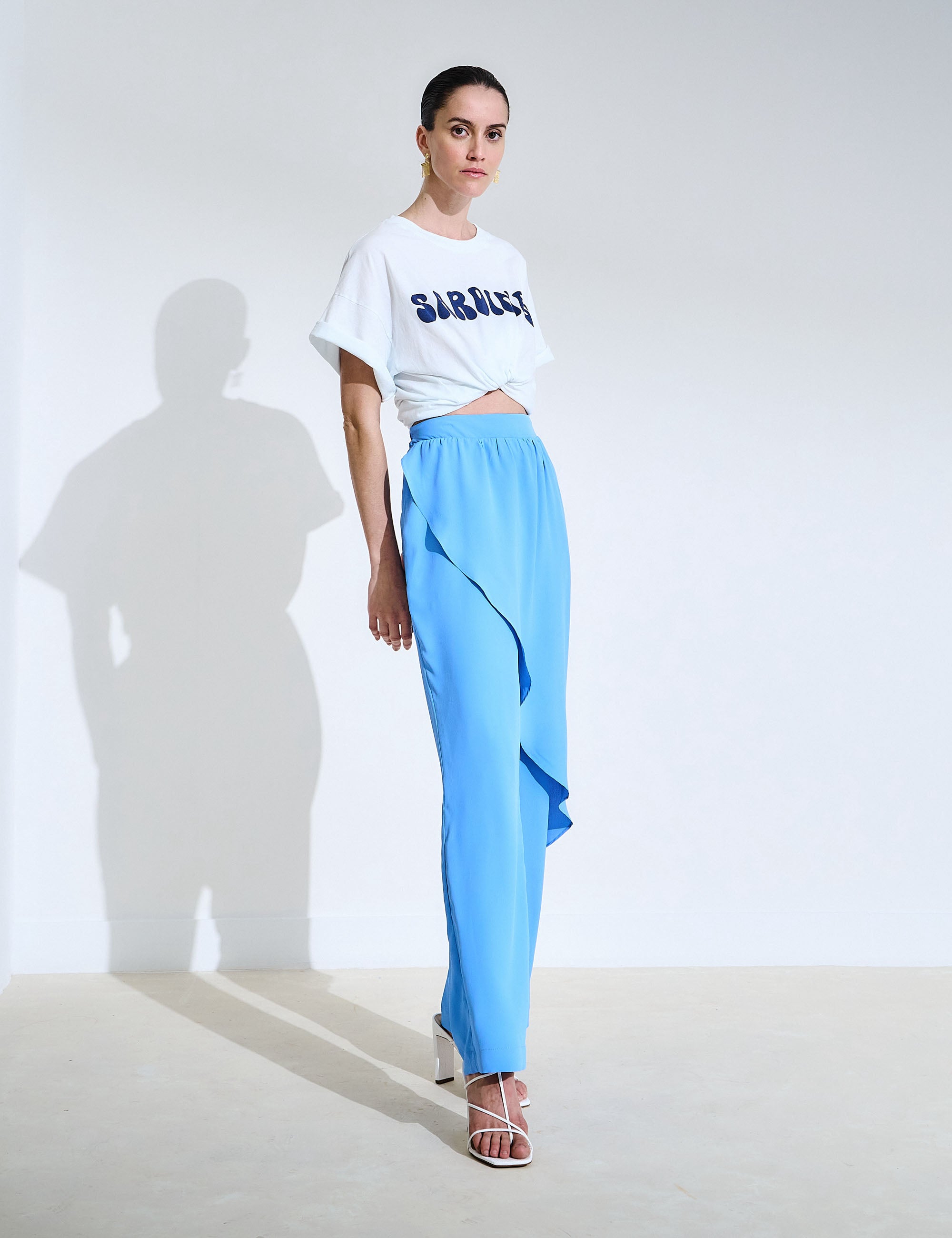Calça Nara Crepe Azul