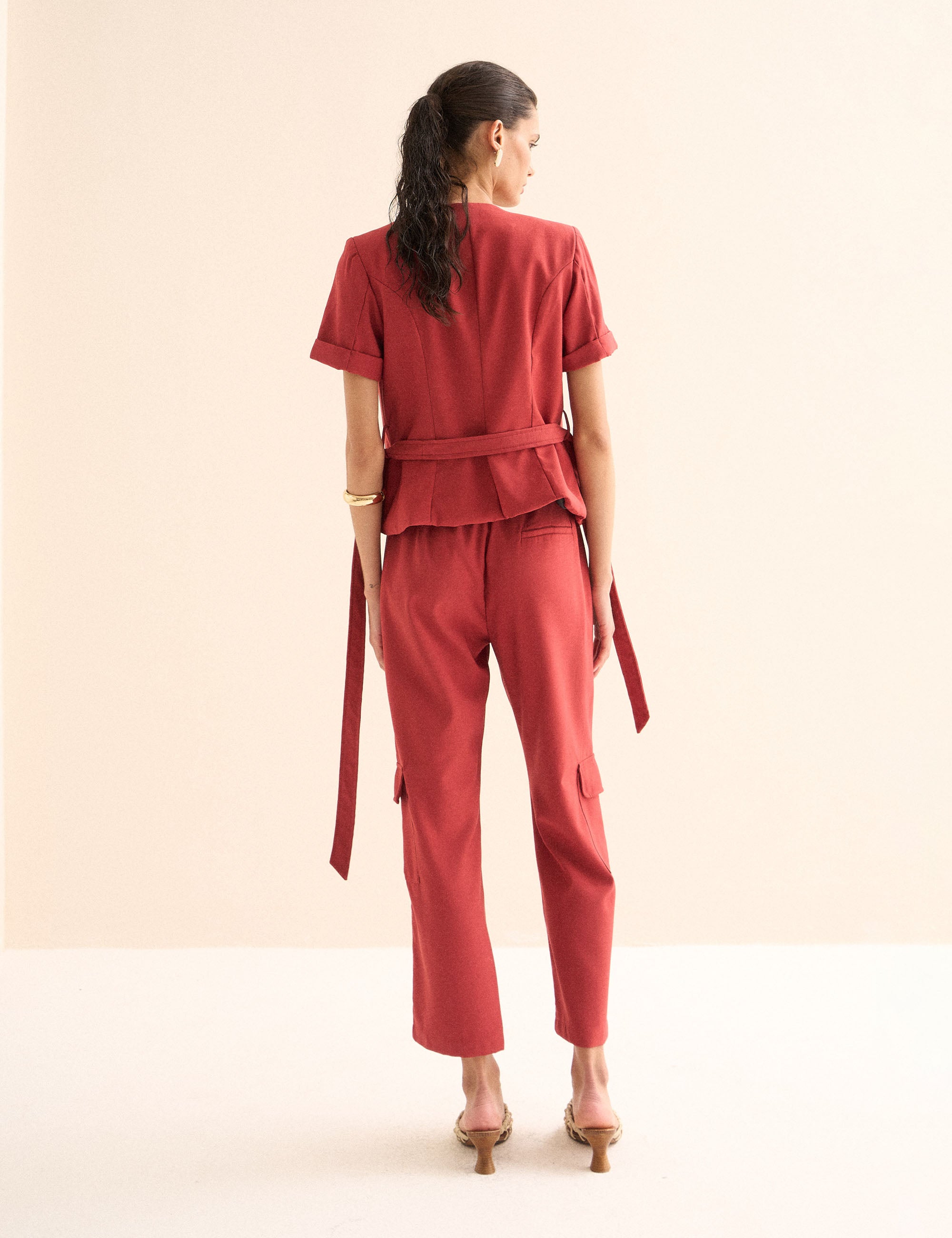 Calça Paola Viscose Vermelho