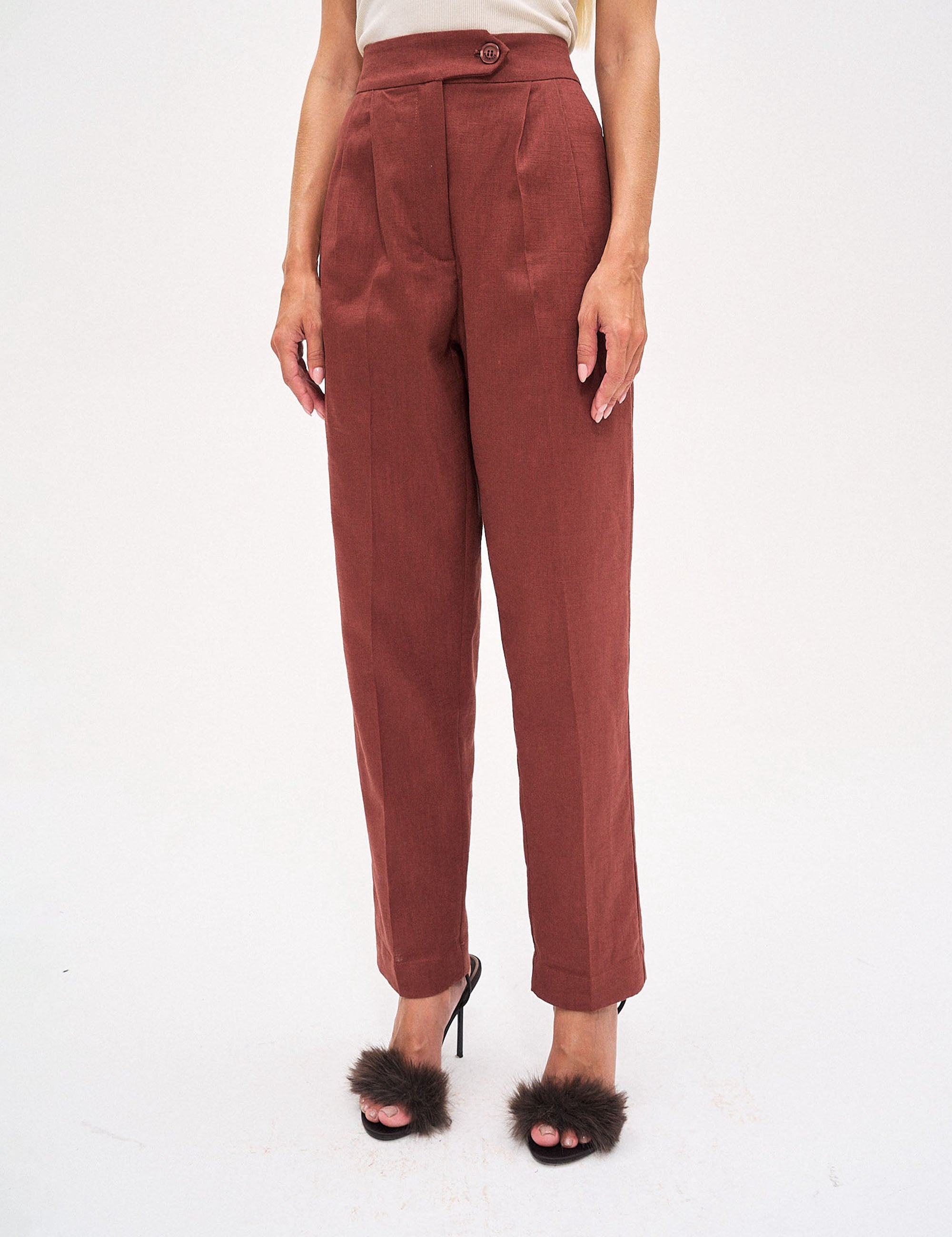 Calça Patrícia Algodão Marrom