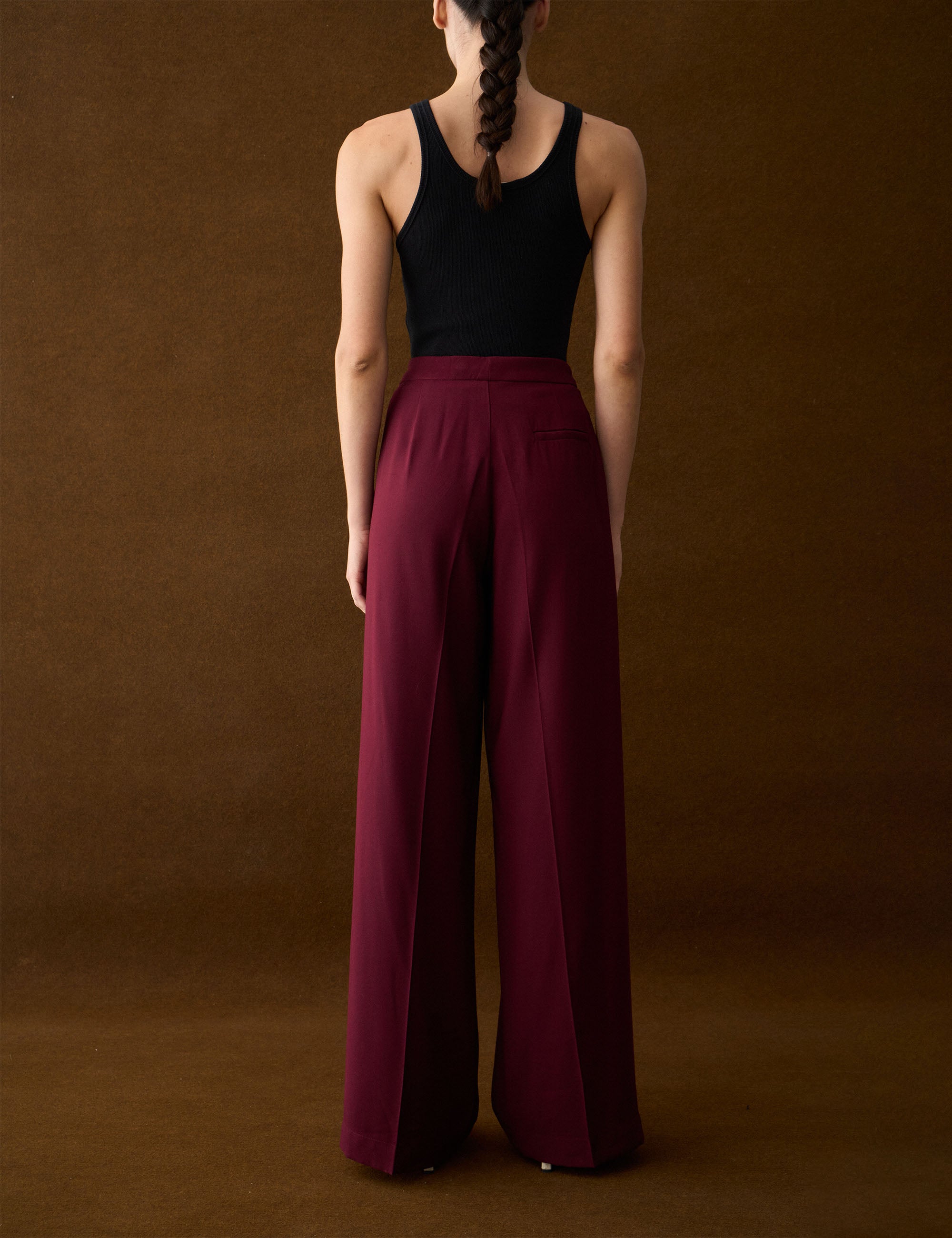 Calça Paulina Alfaiataria Bordeaux