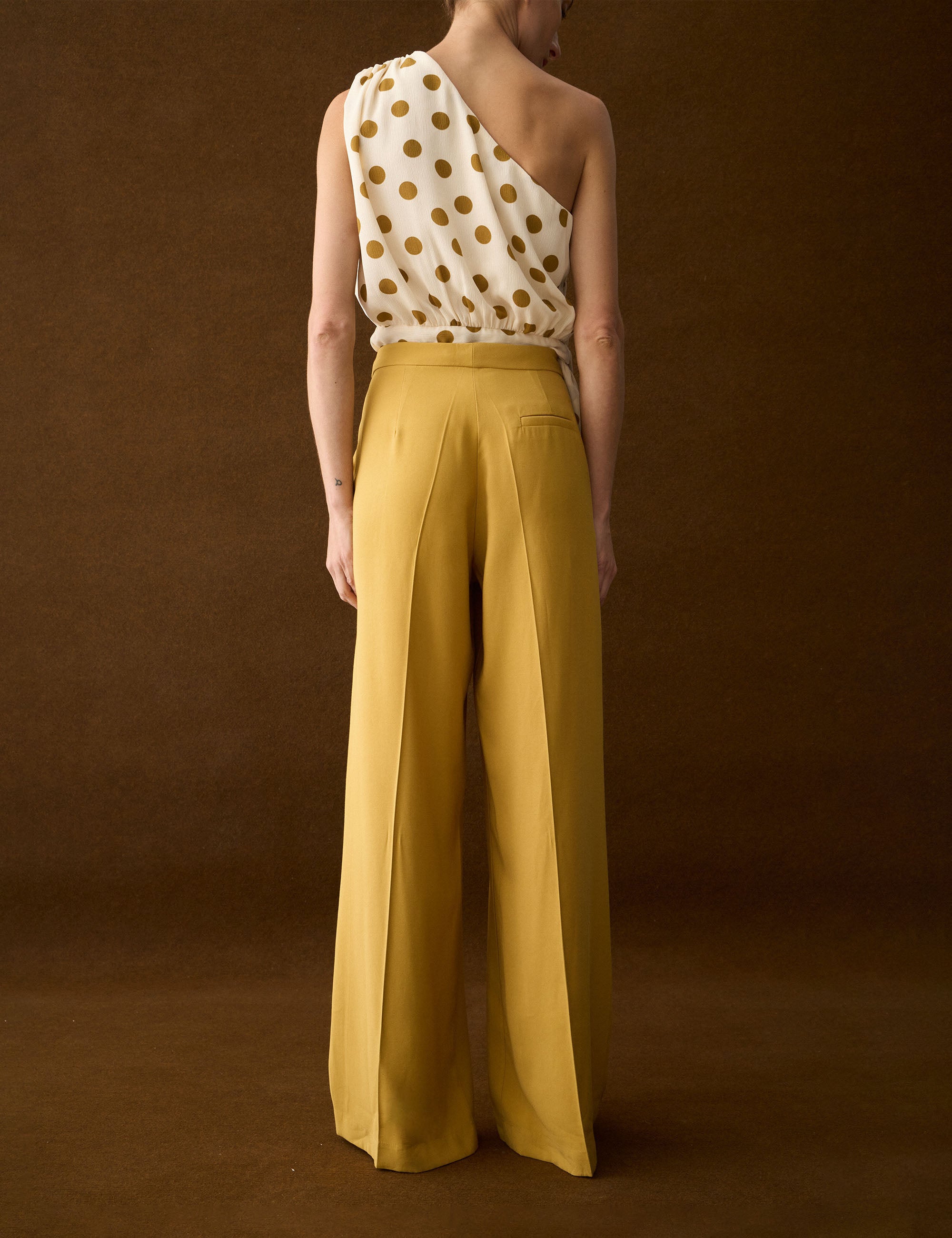 Calça Paulina Alfaiataria Mostarda