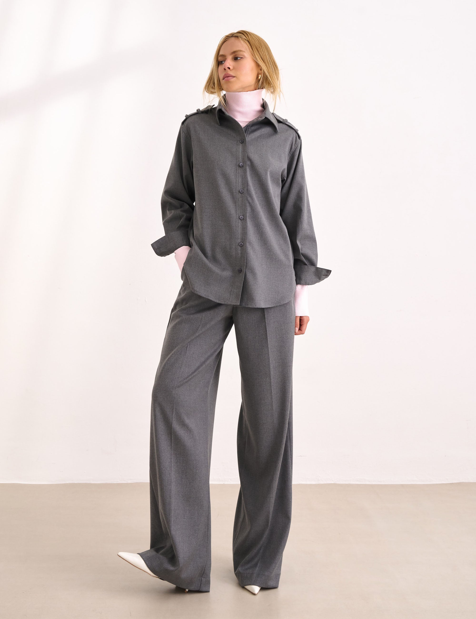 Camisa Siena Alfaiataria Cinza