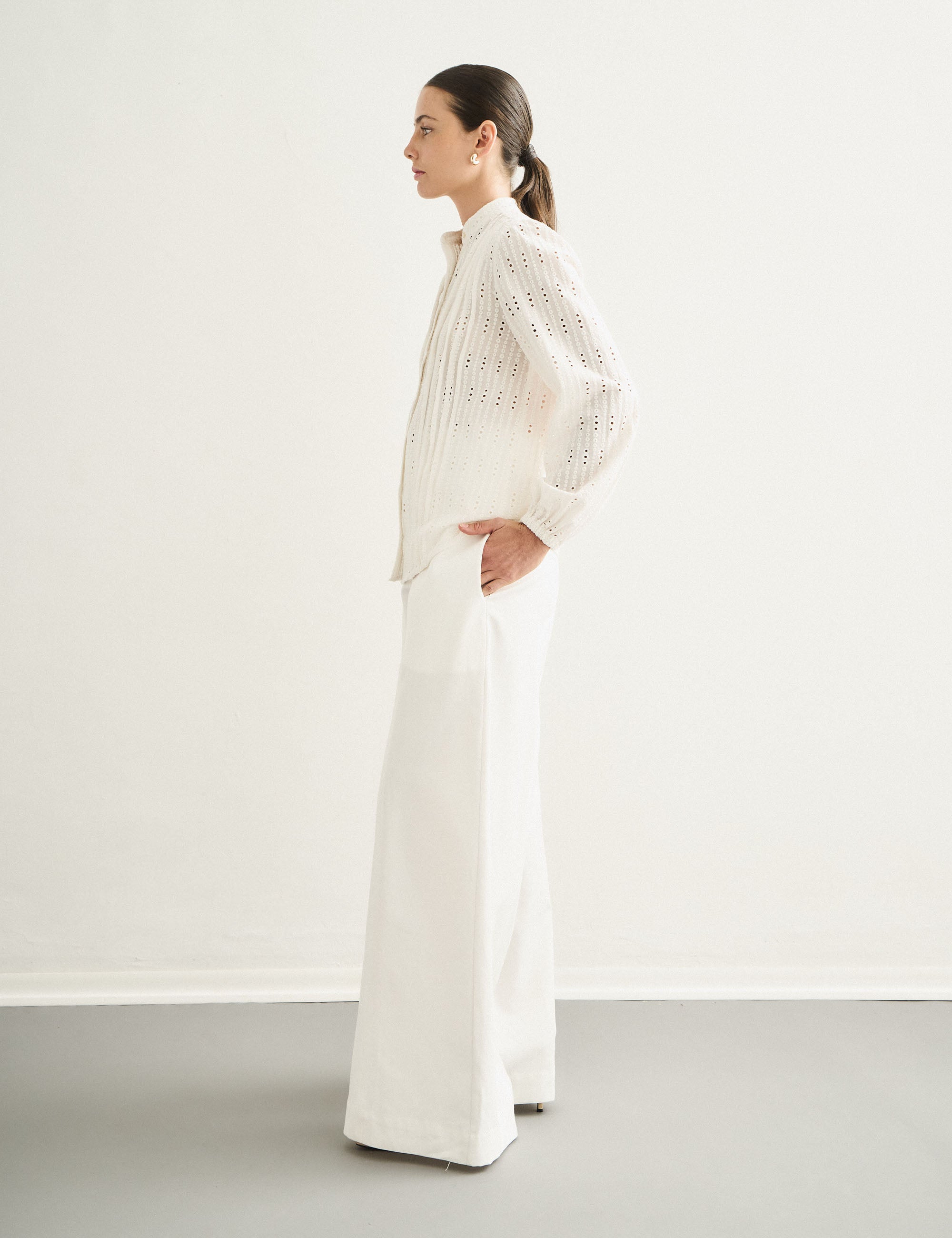 Calça Tate Sarja Off White