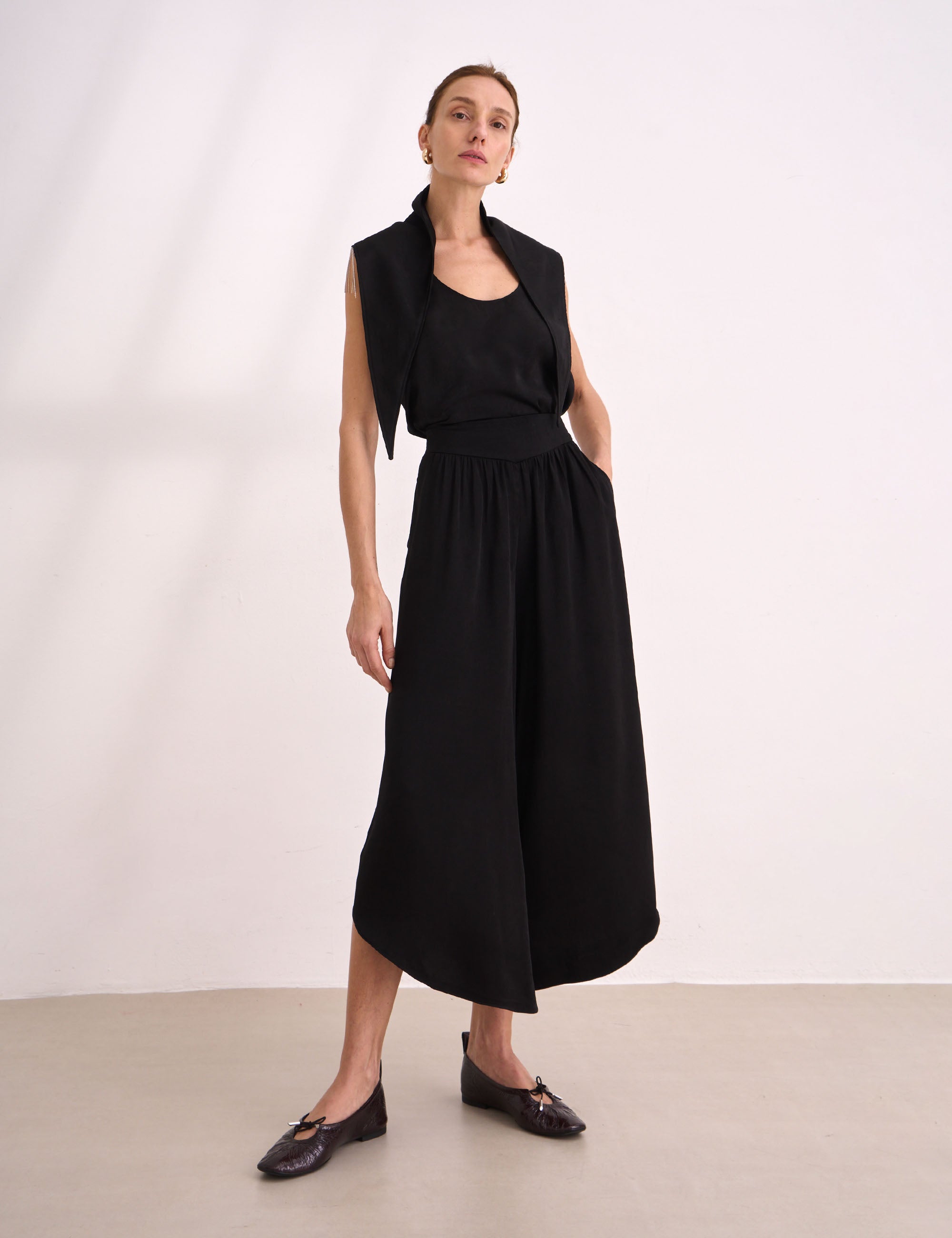 Calça Violett Cetim Preto