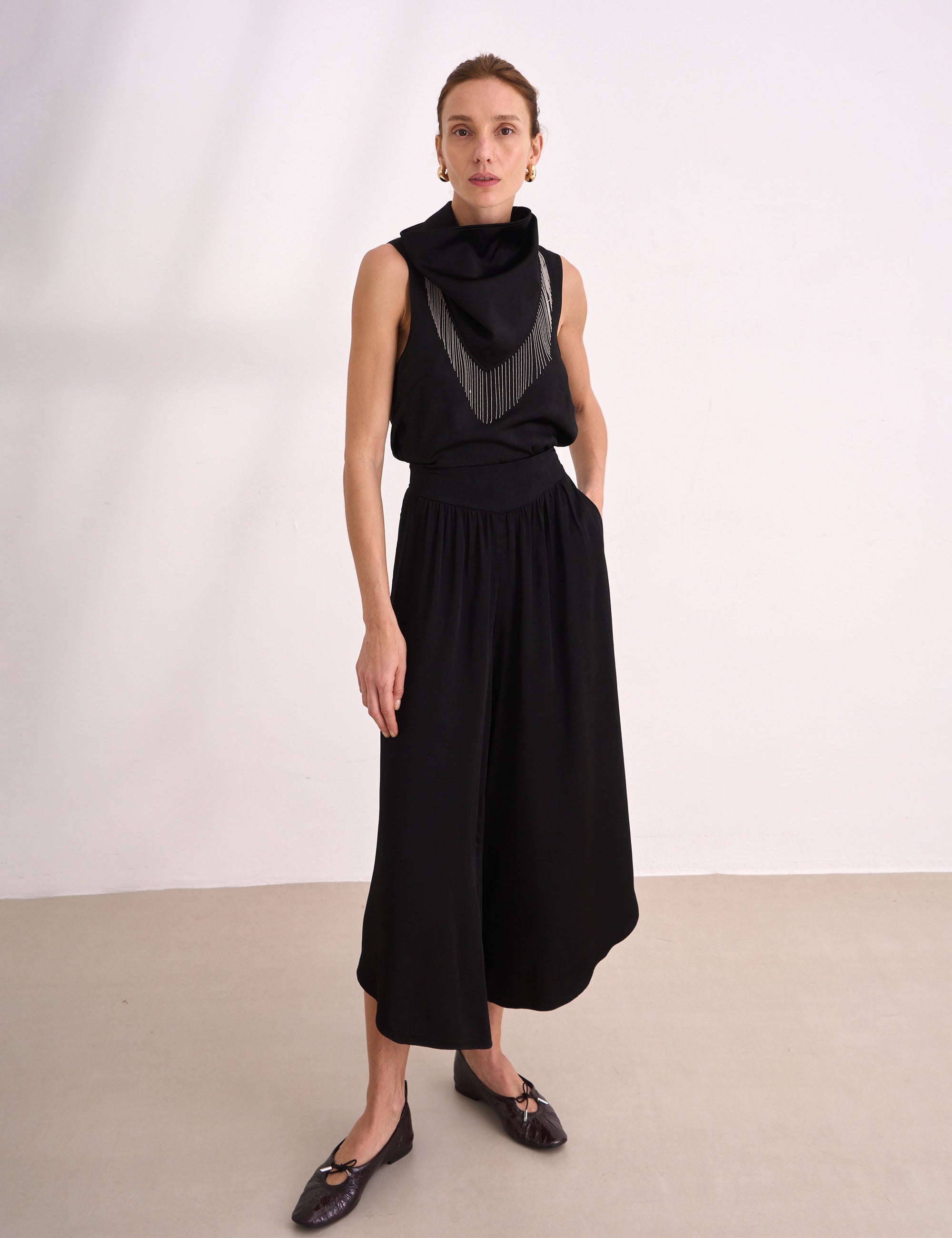 Calça Violett Cetim Preto