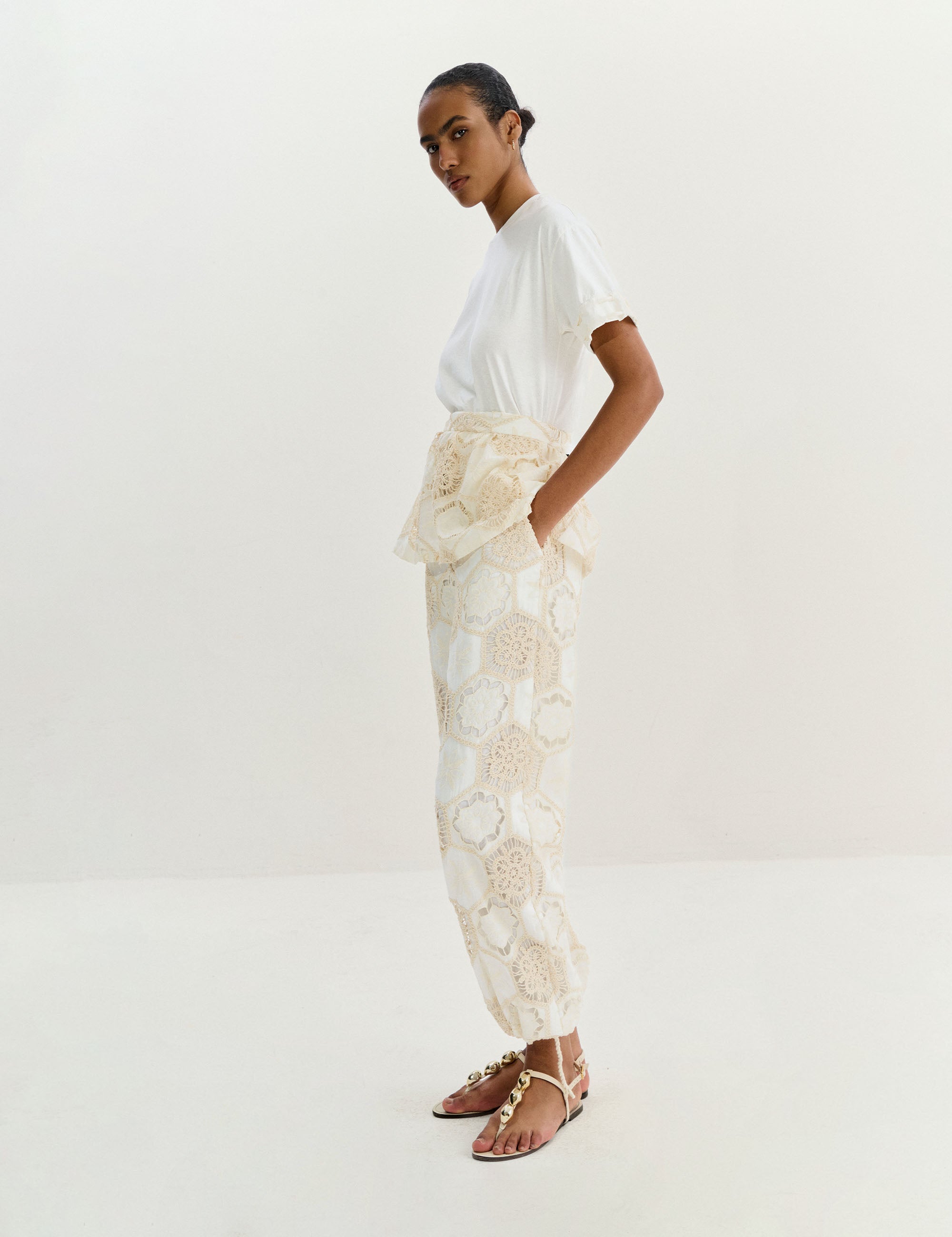 Calça Vittoria Algodão Off white