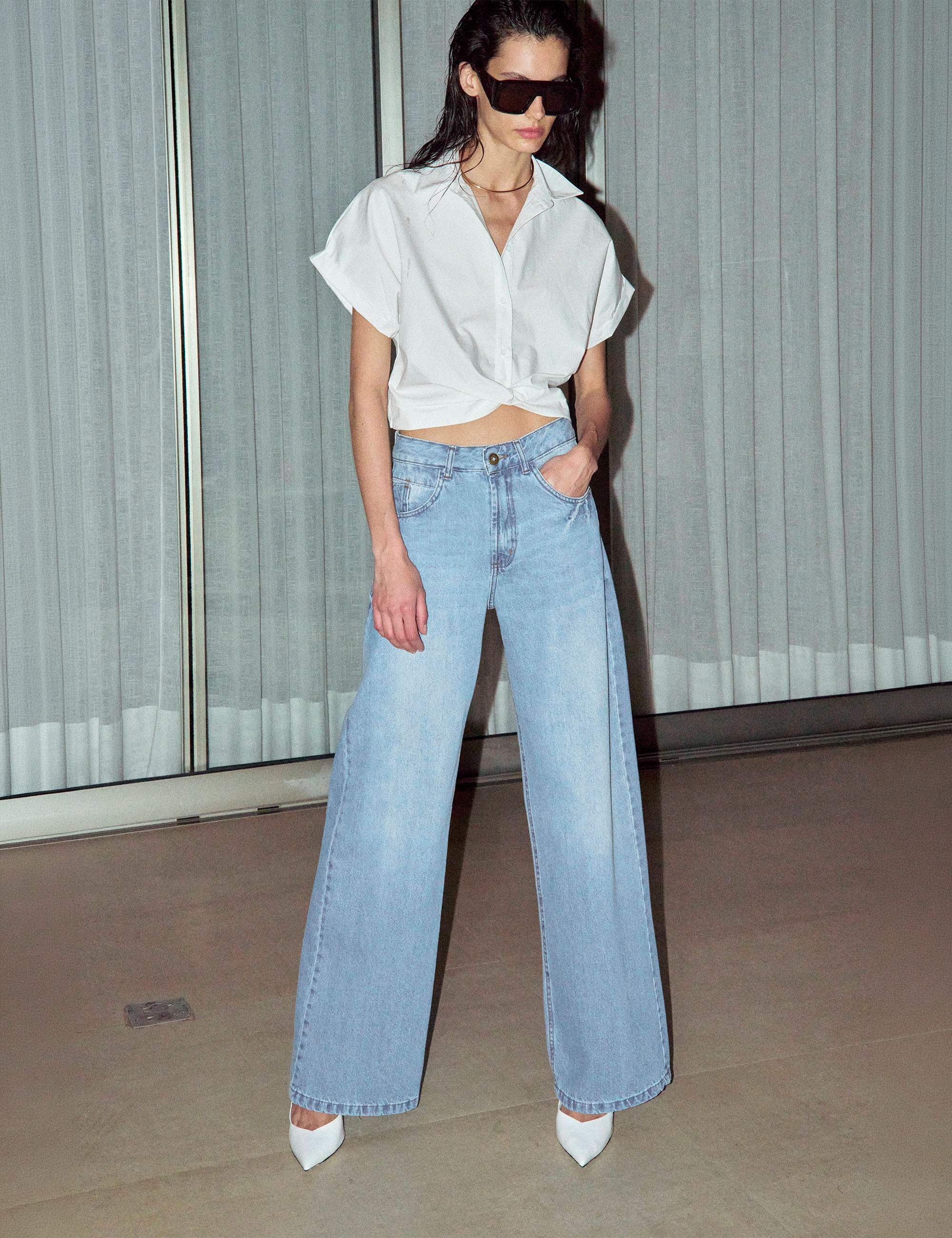 Calça Wendy Denim Claro