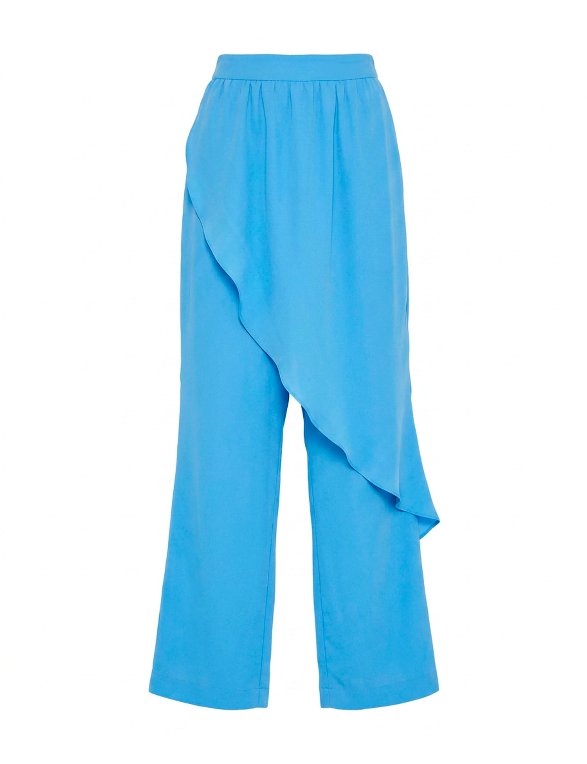Calça Nara Crepe Azul