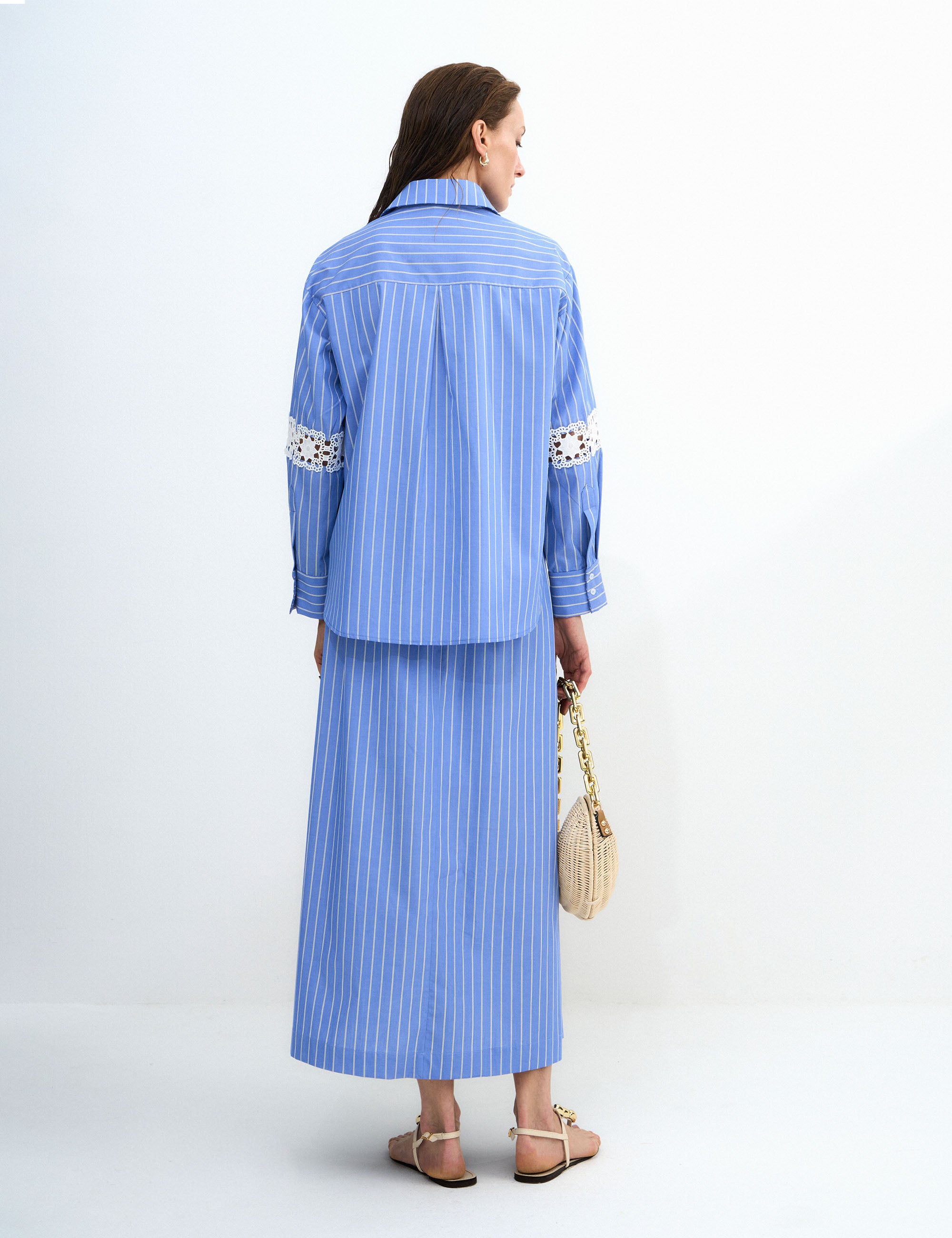 Camisa Alice Risca Azul