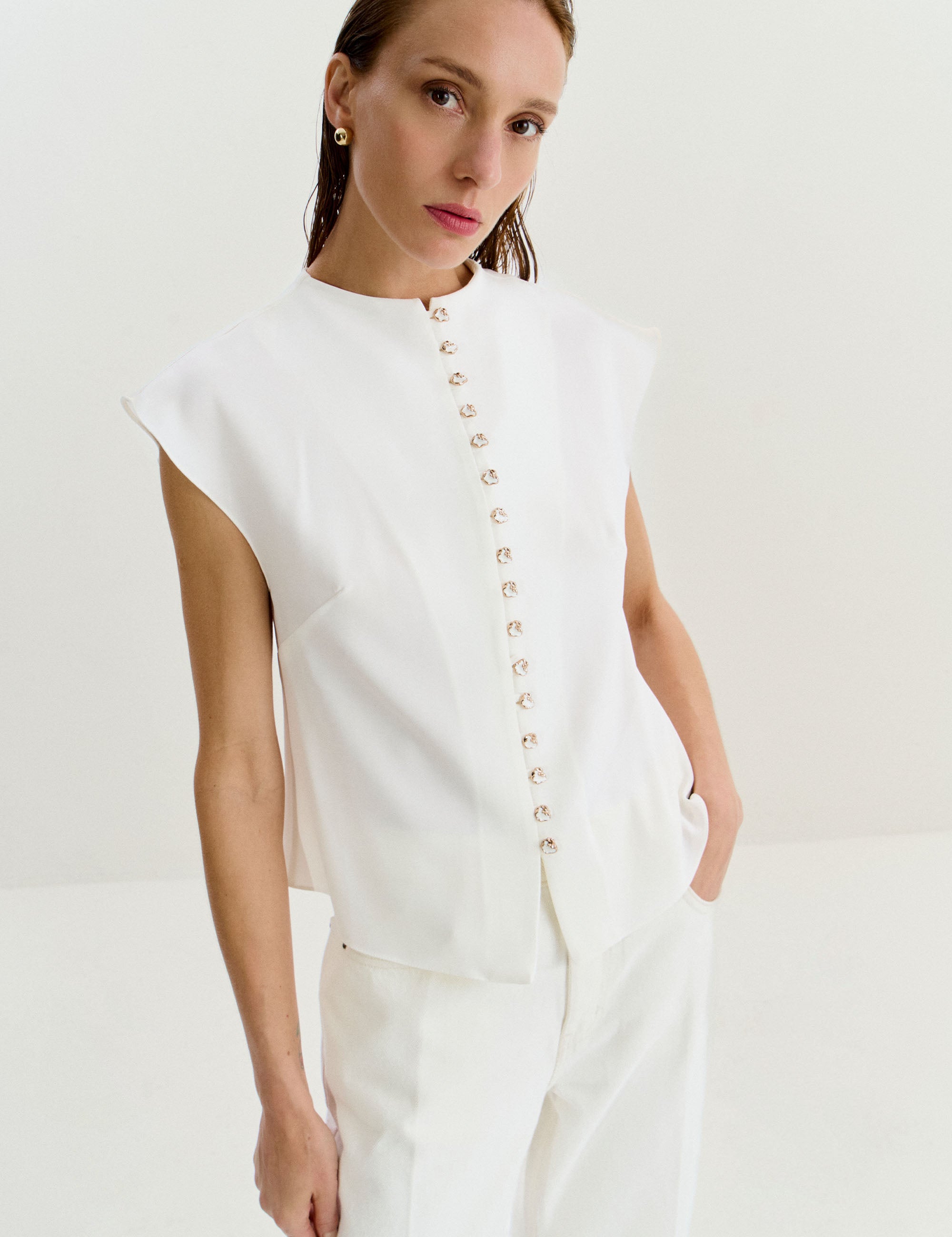 Camisa Ametista Alfaiataria Off White