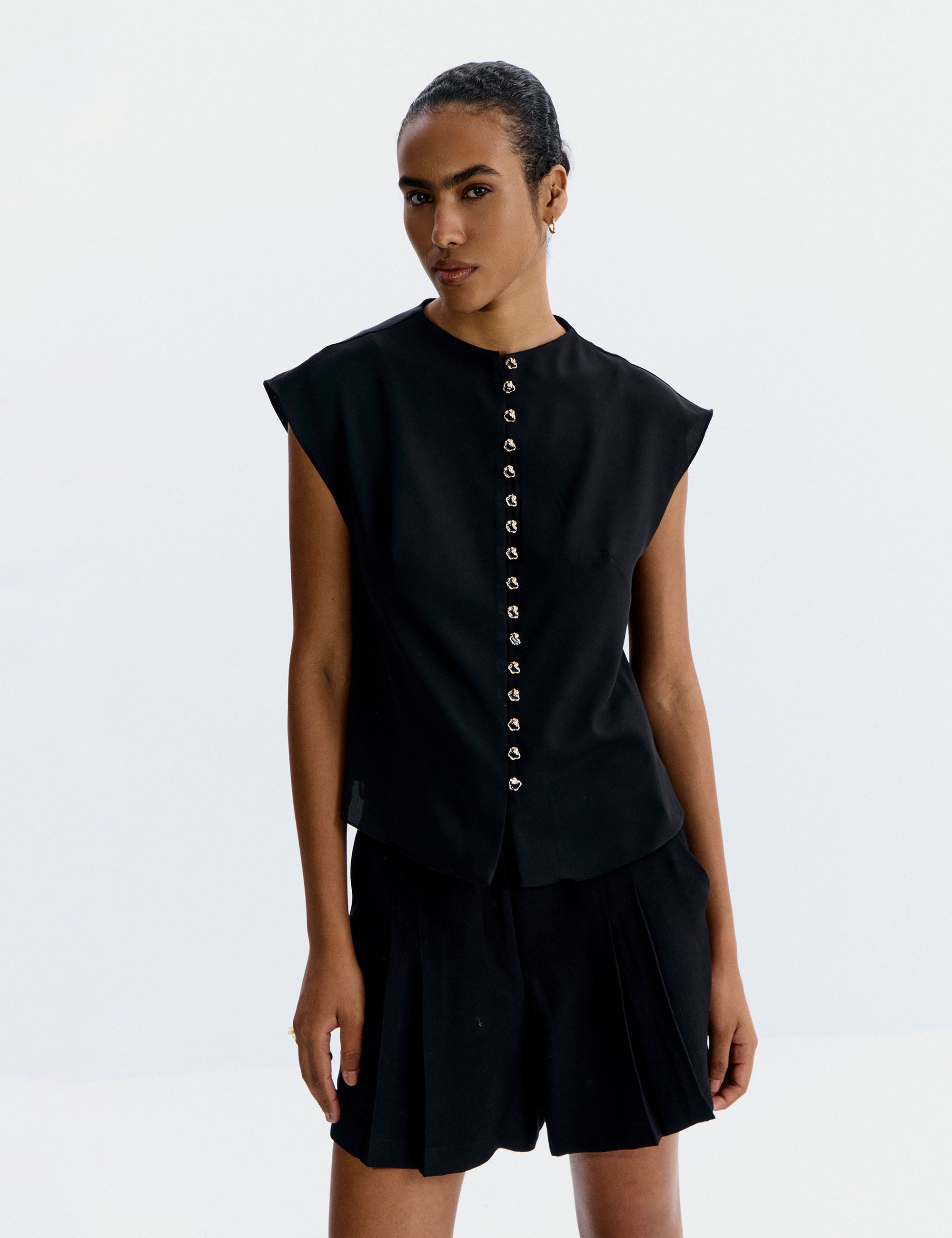 Camisa Ametista Alfaiataria Preto