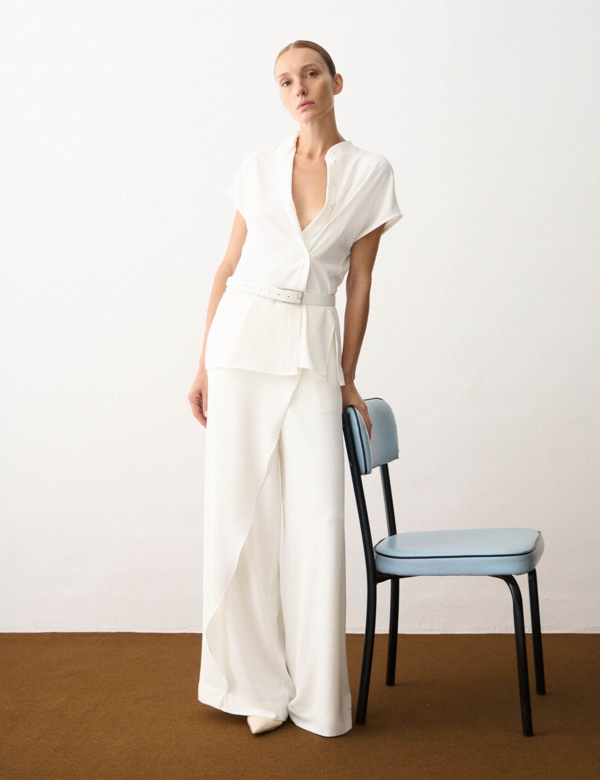 Camisa Anna Fluida Off White