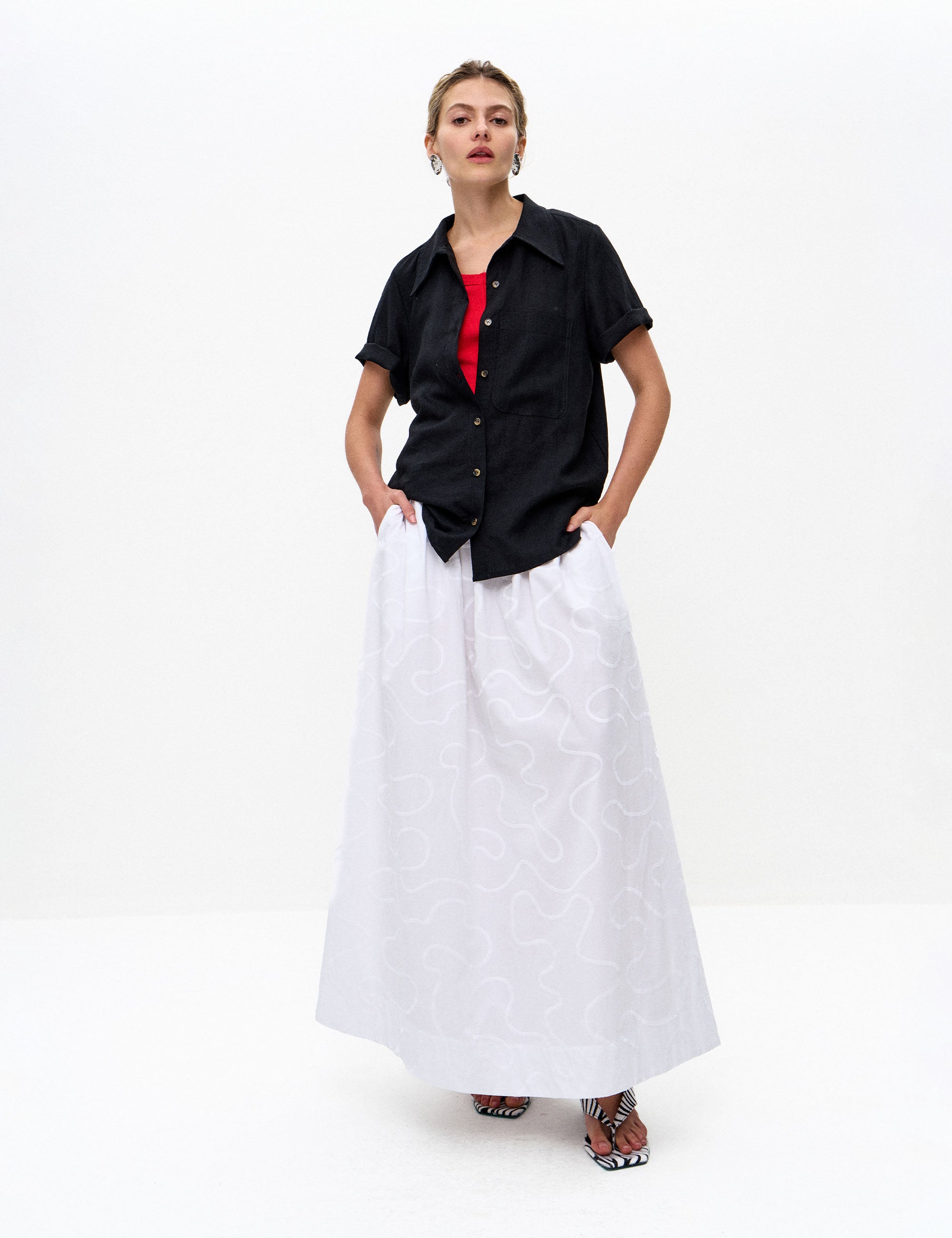 Camisa Ayla Linho Preto