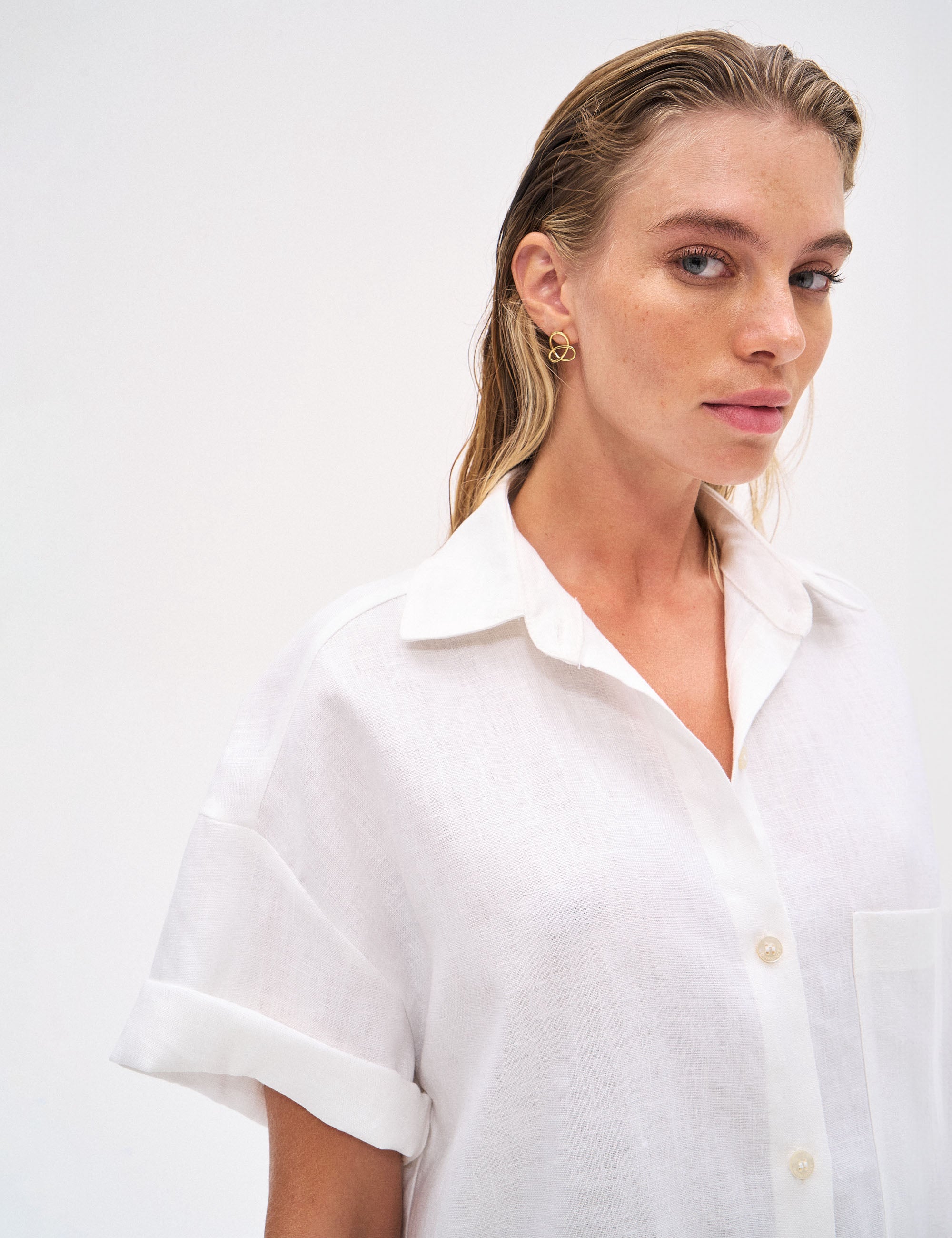 Camisa Bia Linho Off White