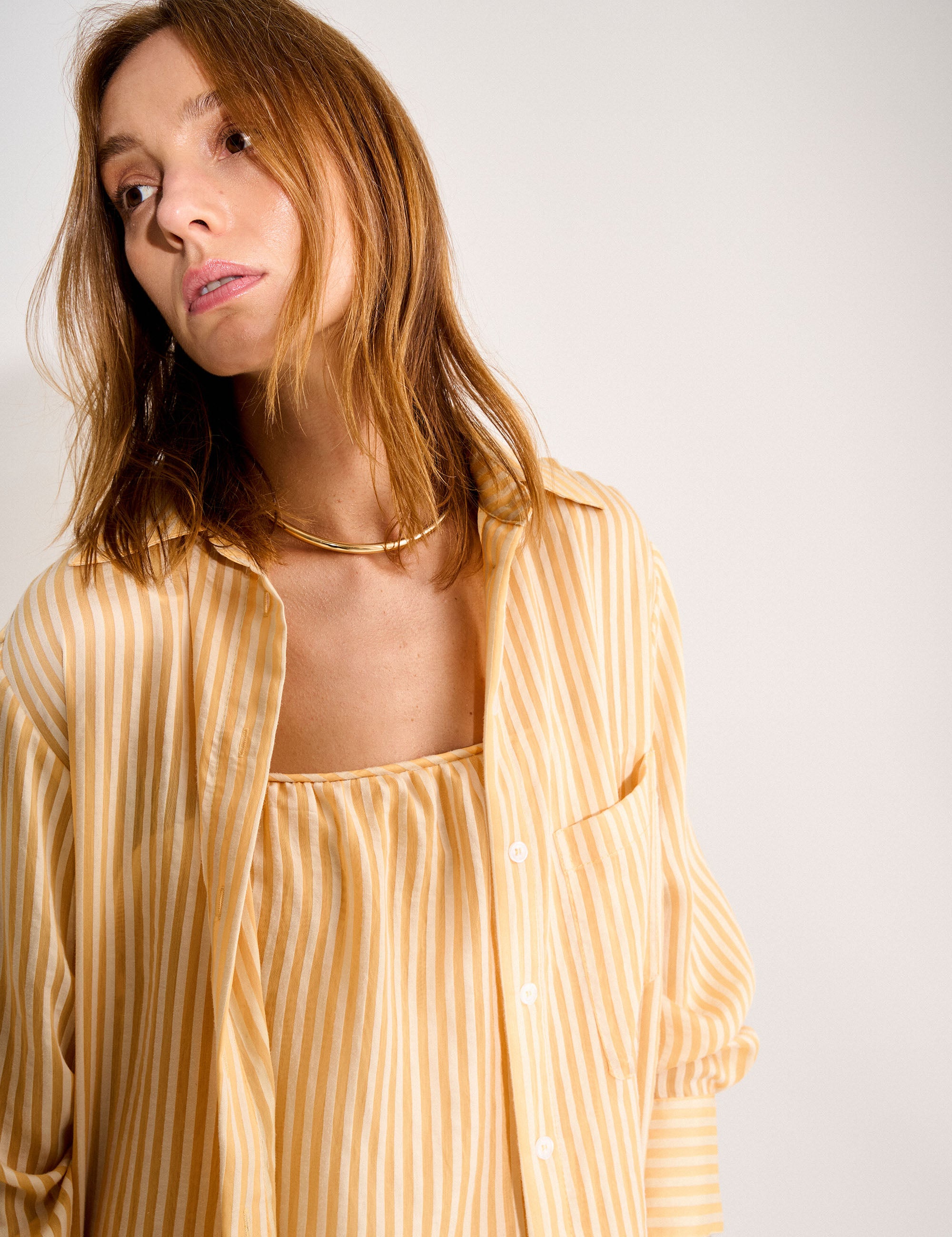 Camisa Bianca Listra Amarelo