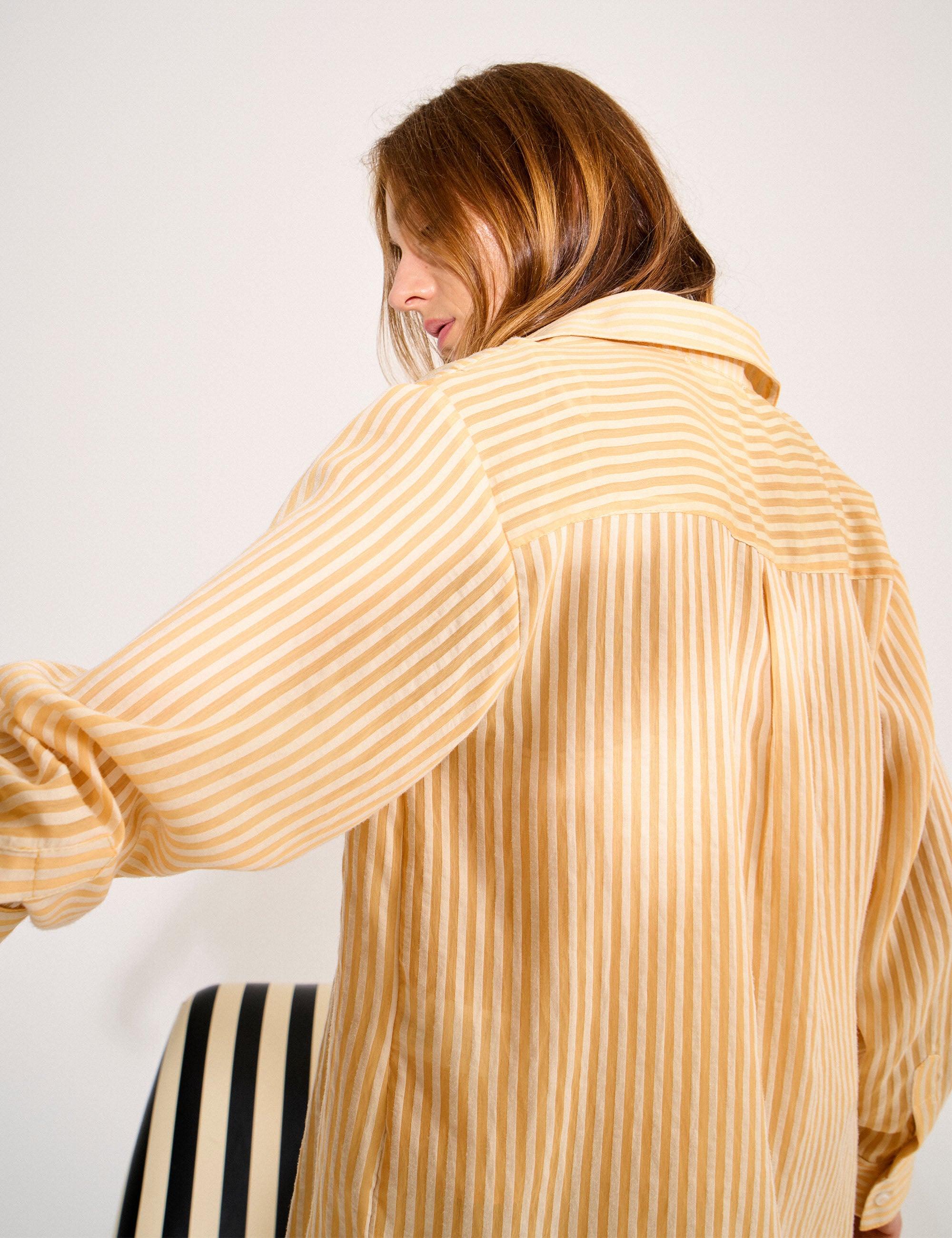 Camisa Bianca Listra Amarelo