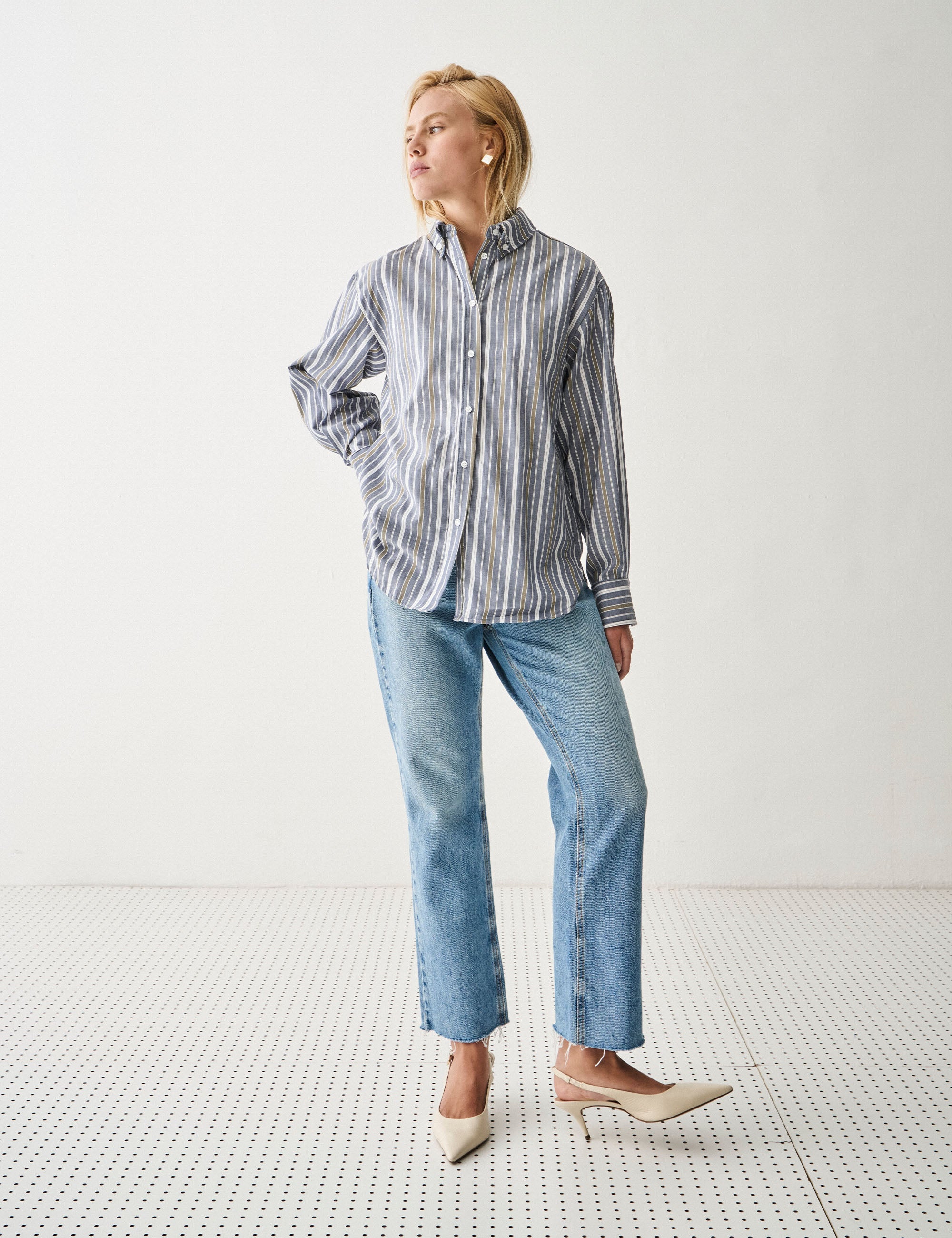 Camisa Casual Tricoline Denim