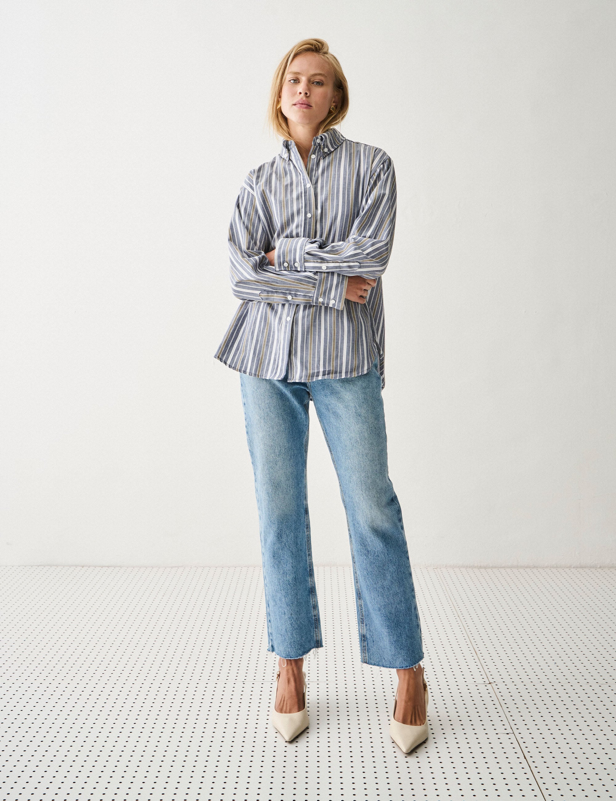Camisa Casual Tricoline Denim