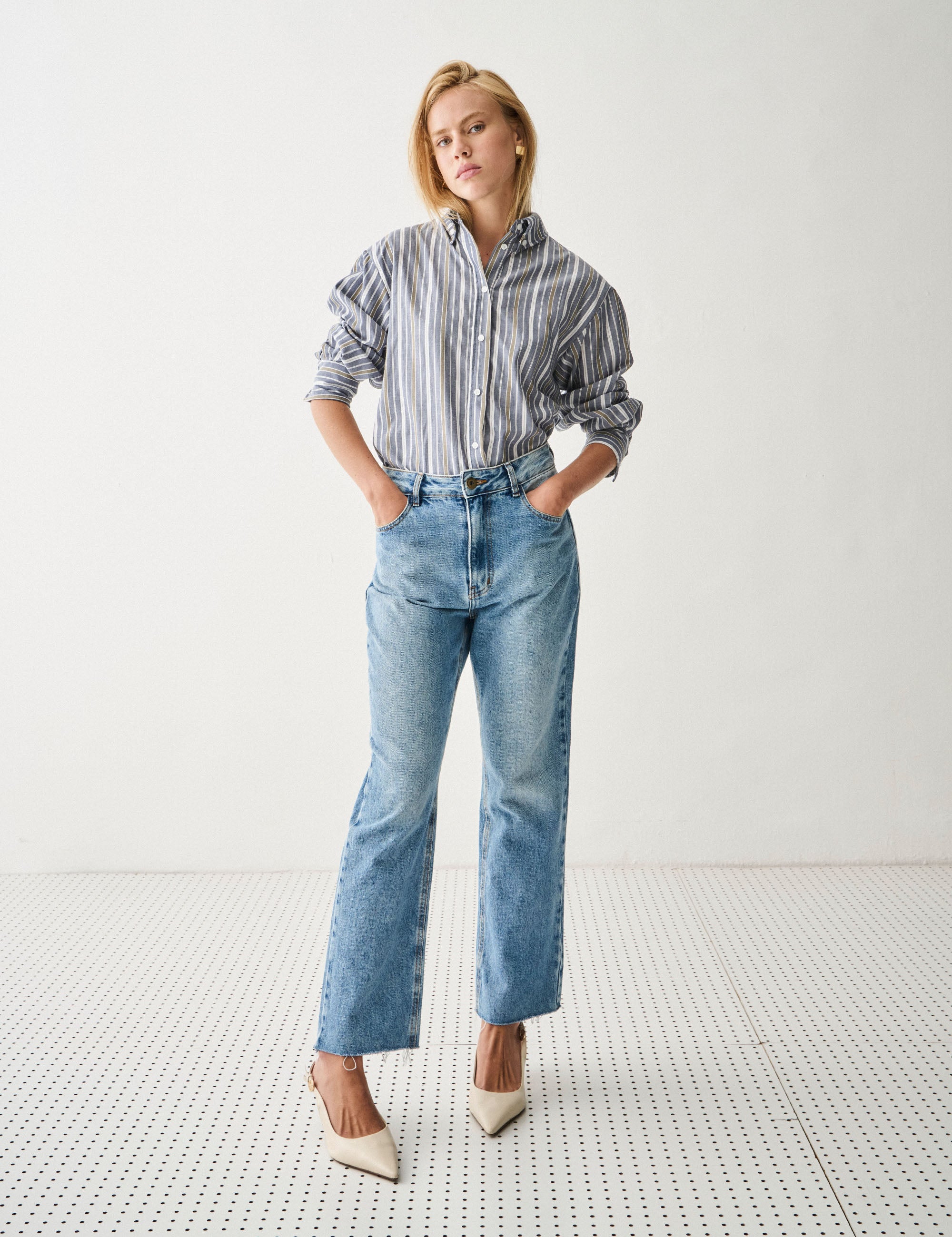 Camisa Casual Tricoline Denim