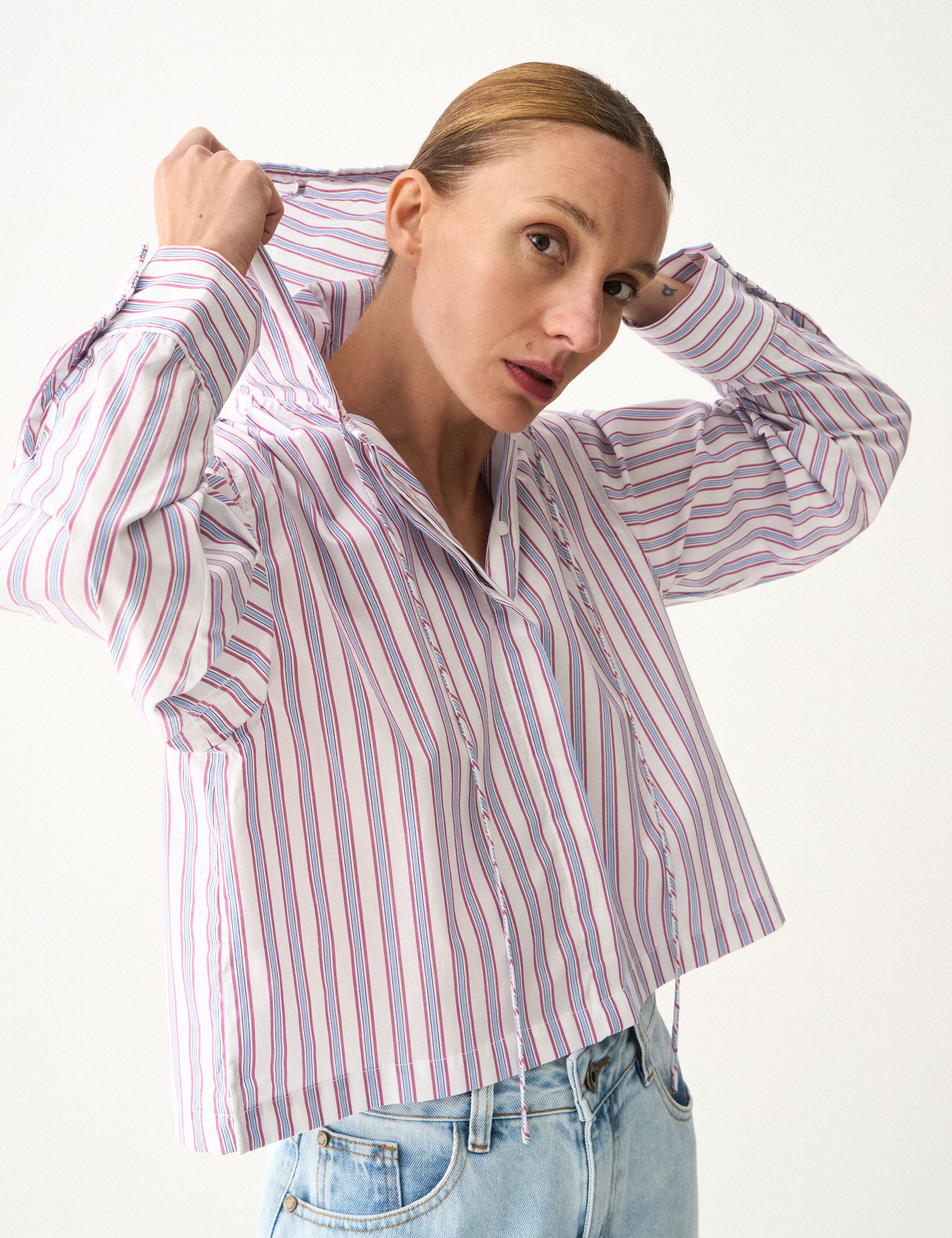 Camisa Daiane Listrada Rosa