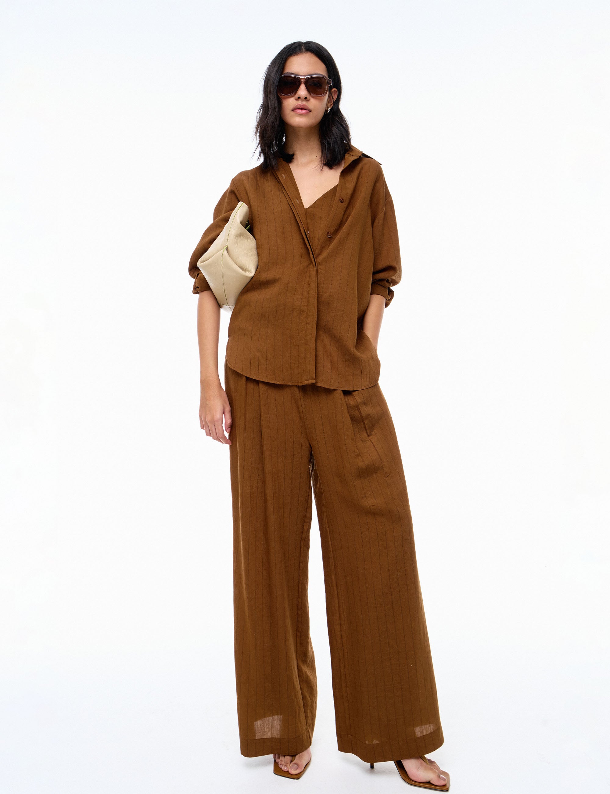 Camisa Emanuelly Rayon Marrom