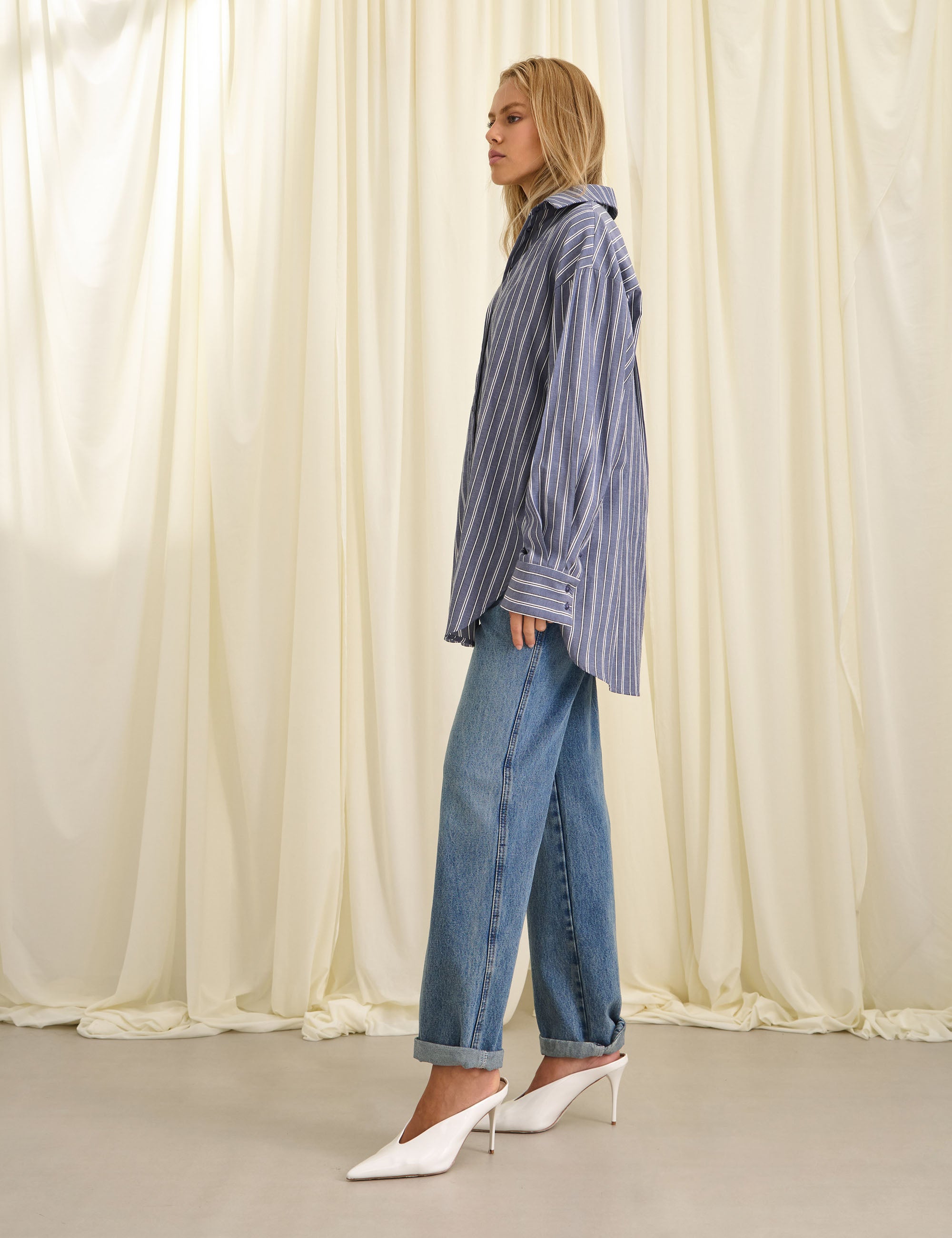 Camisa Fabiana Tricoline Denim