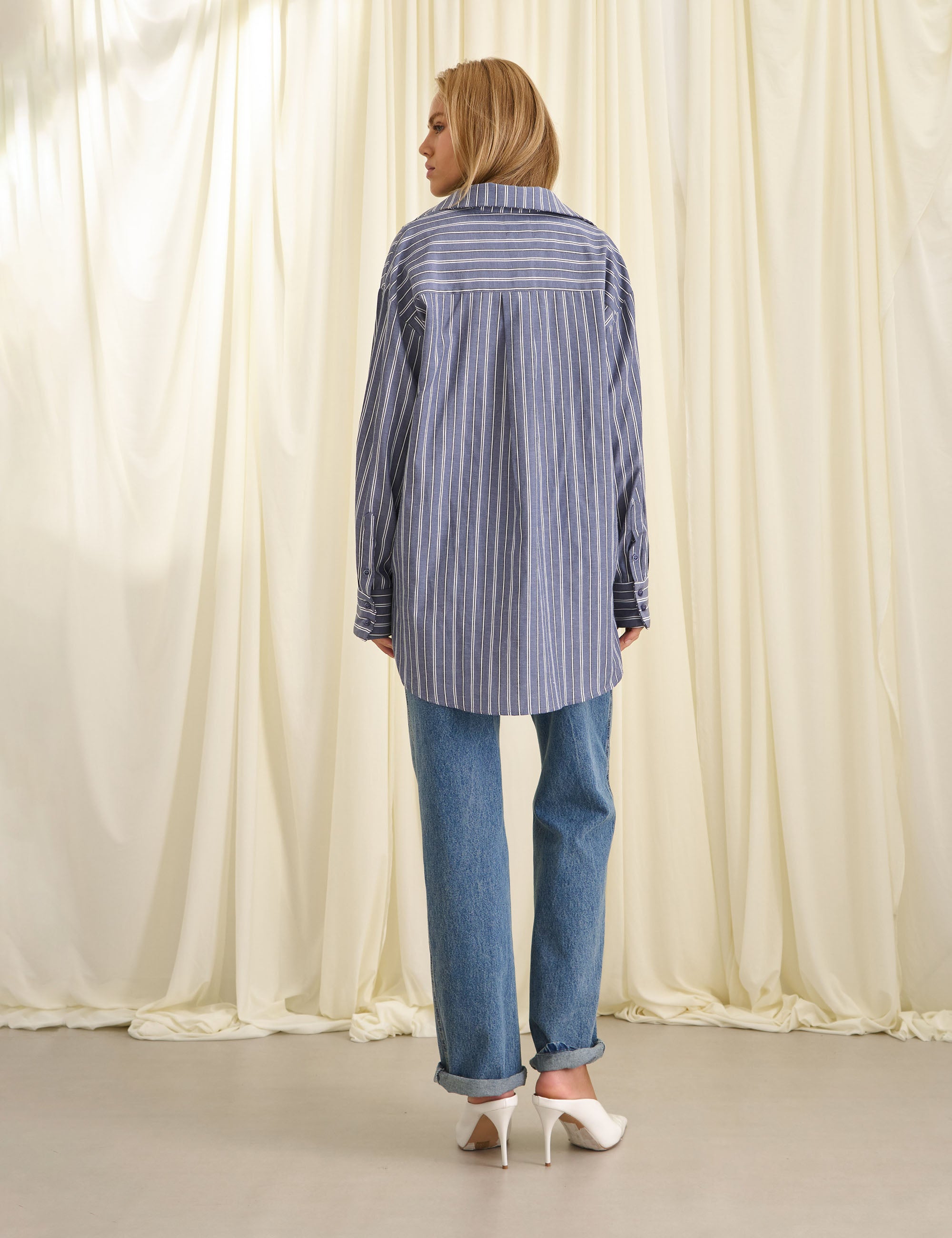Camisa Fabiana Tricoline Denim