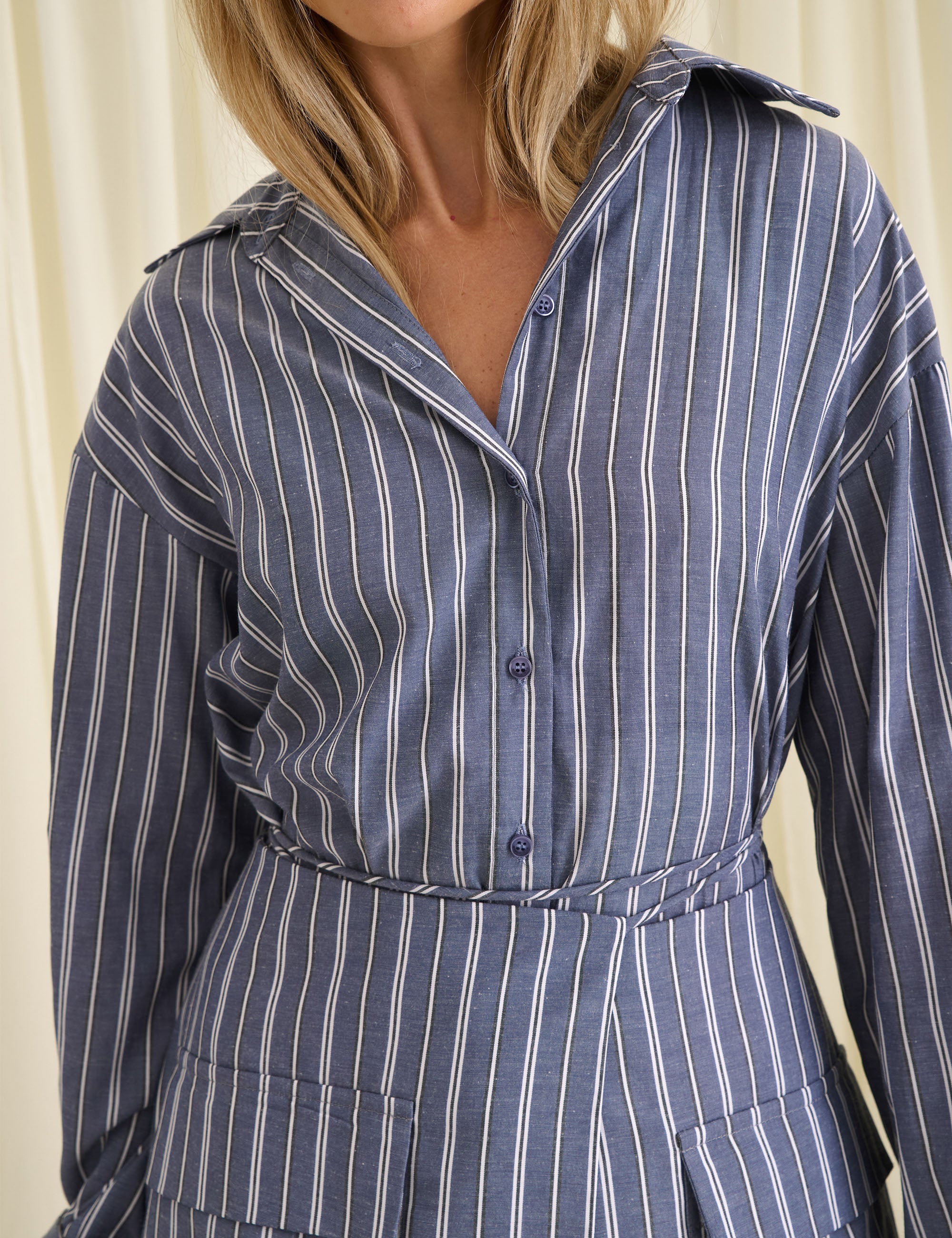 Camisa Fabiana Tricoline Denim