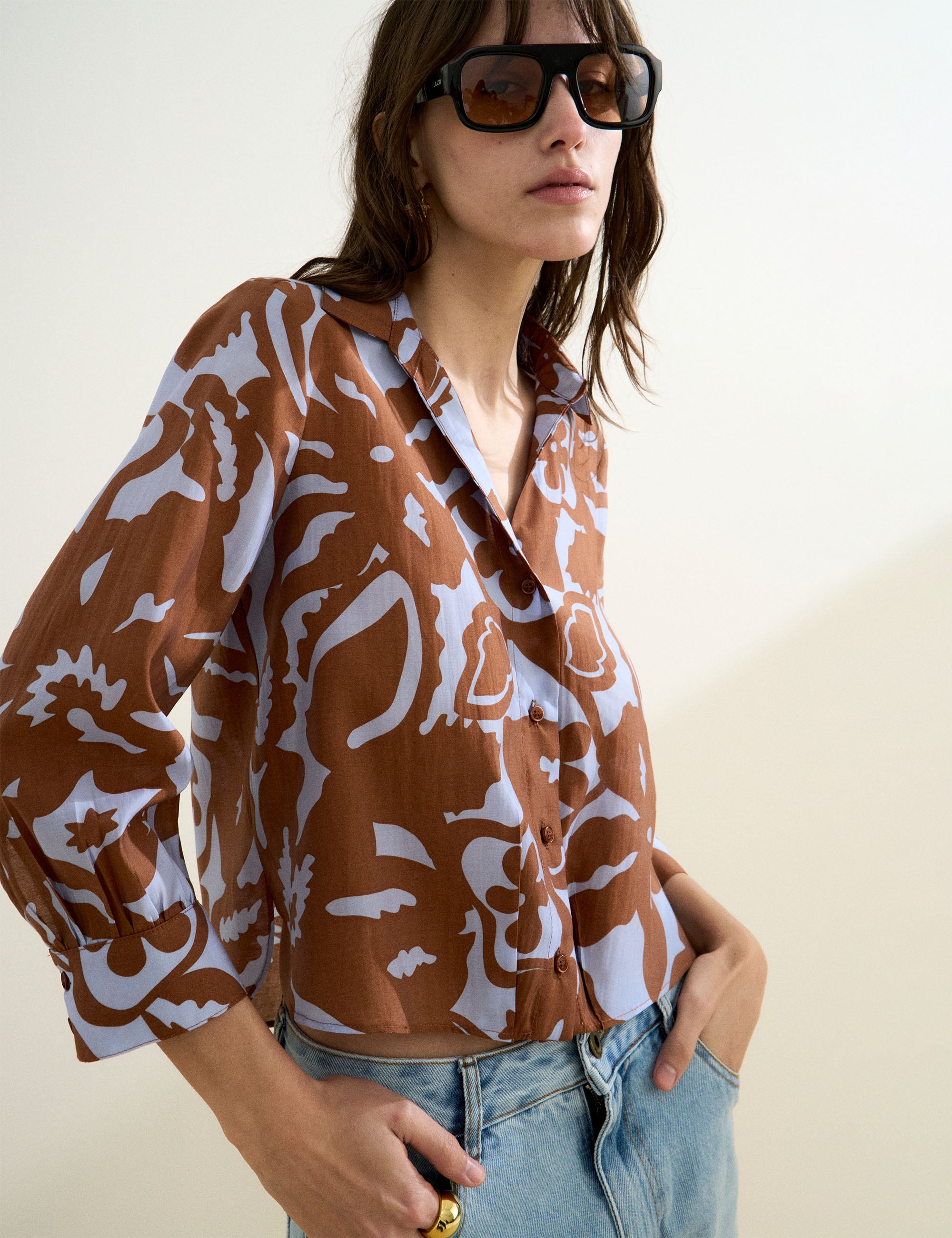 Camisa Jena Liocel Marrom