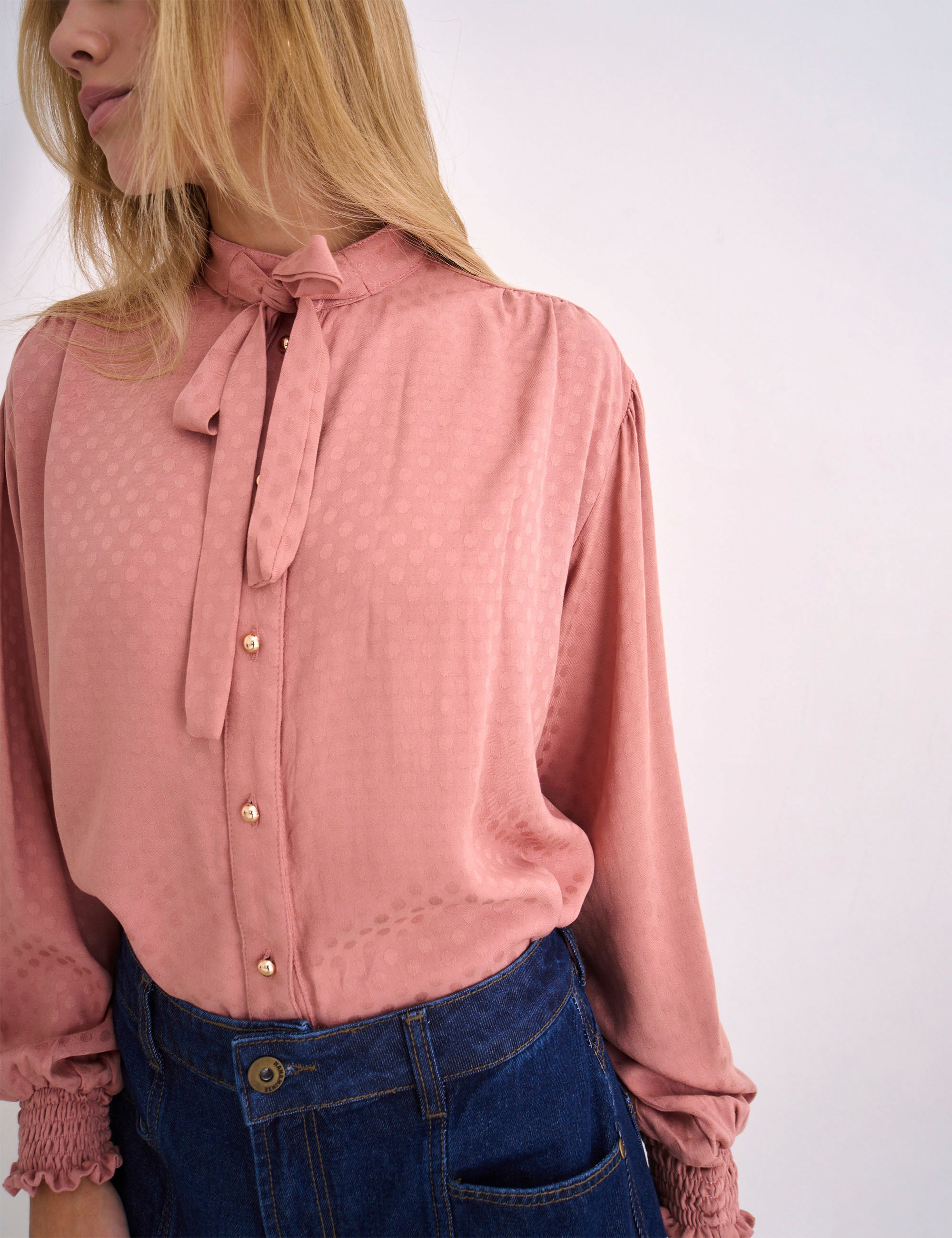 Camisa Karina Jacquard Rose