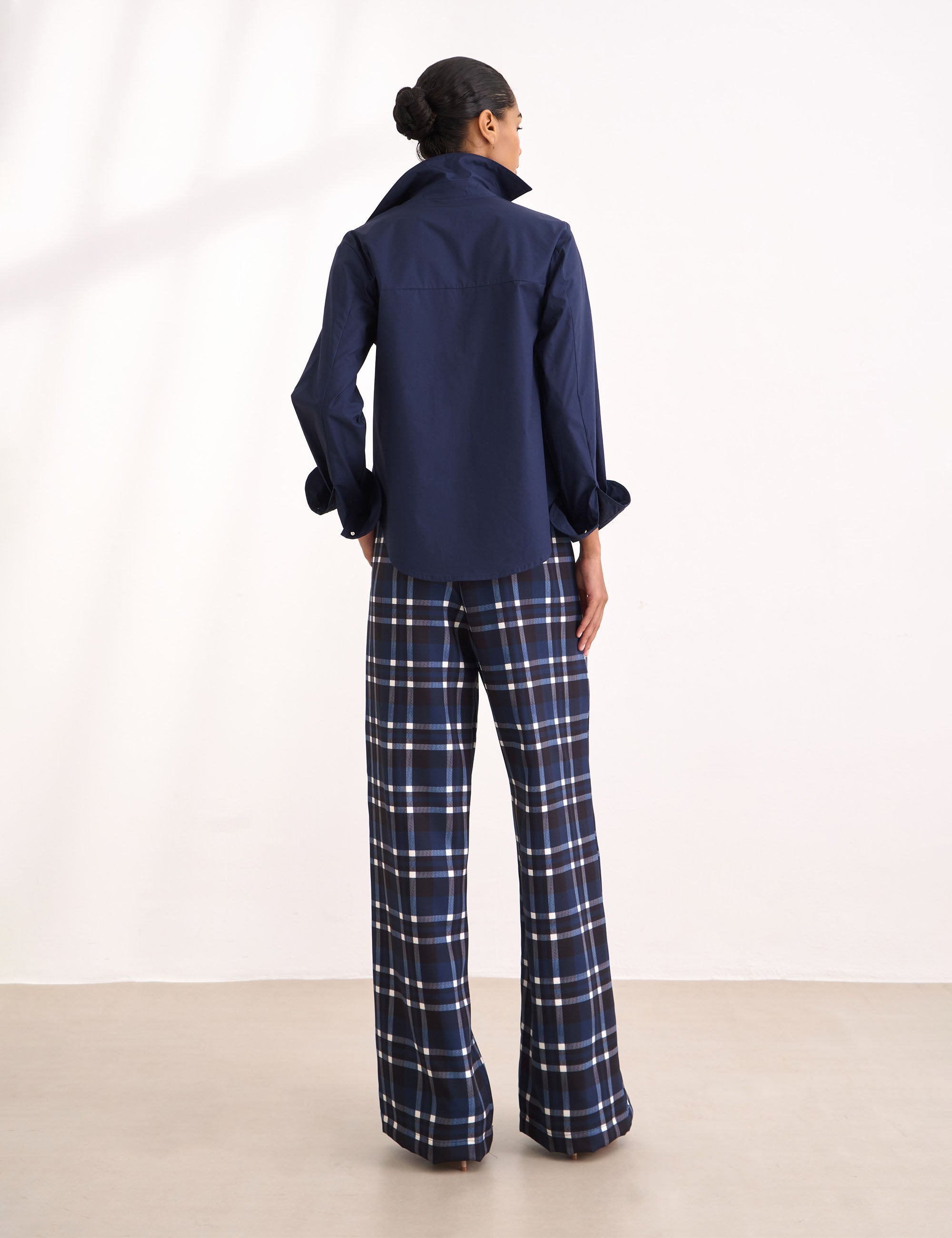 Camisa Lilie Tricoline Marinho