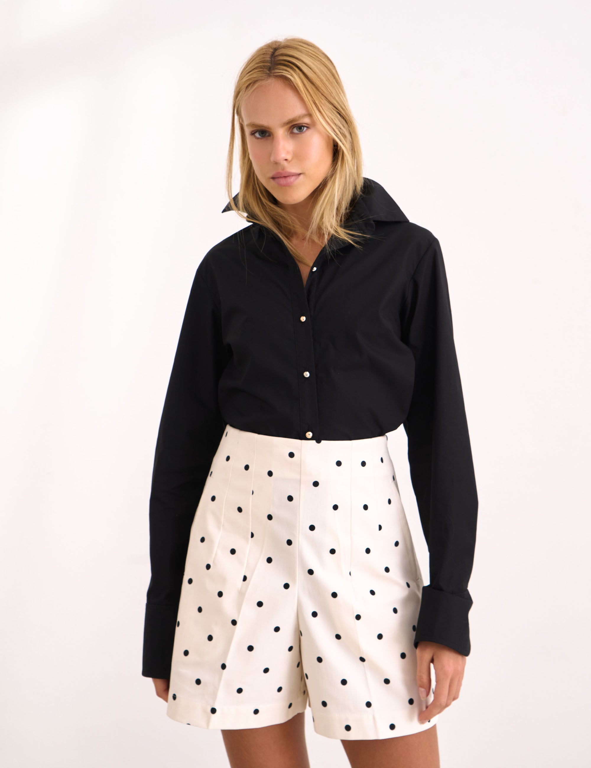 Camisa Lilie Tricoline Preto