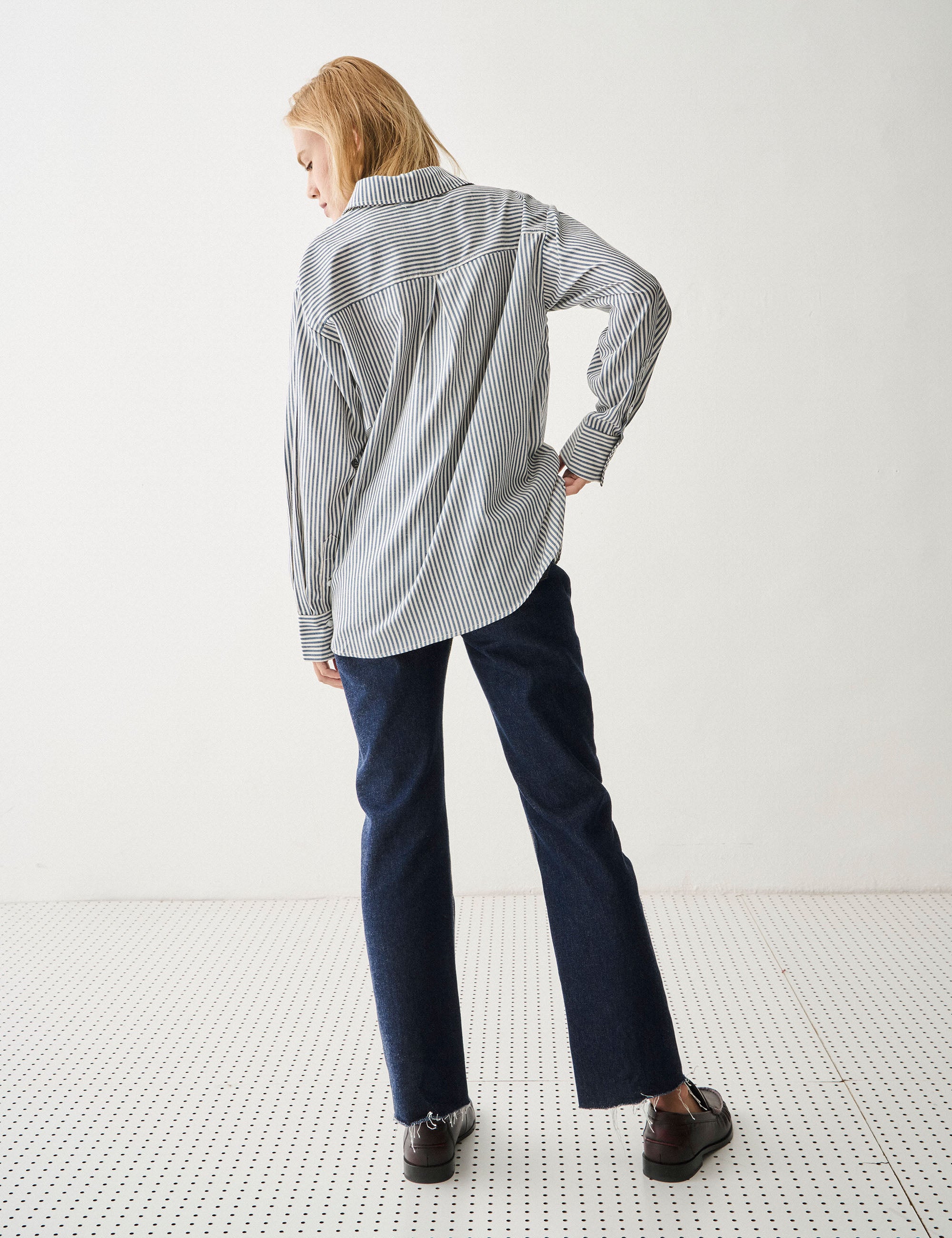Camisa Love Tricoline Azul