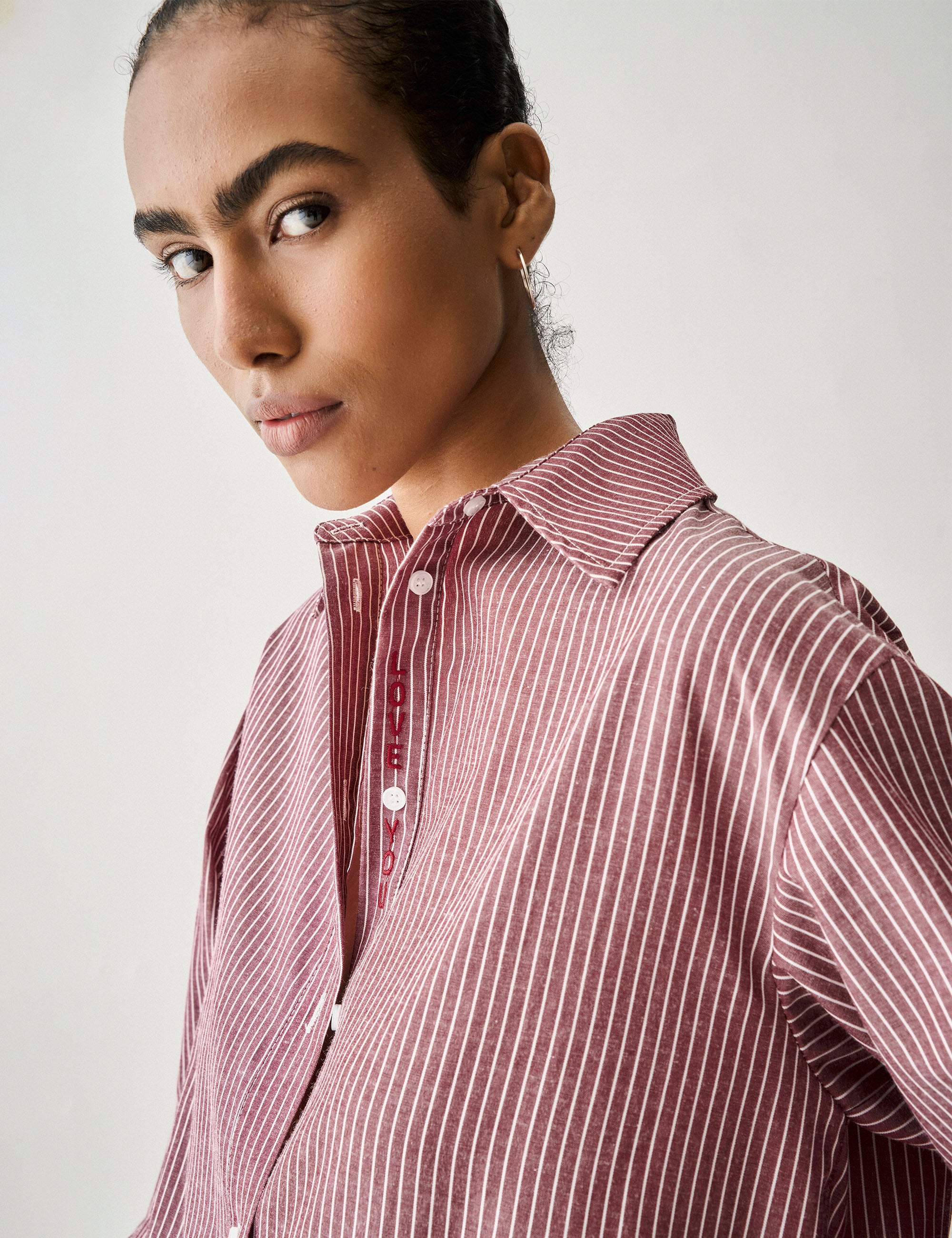 Camisa Love Tricoline Carmenere
