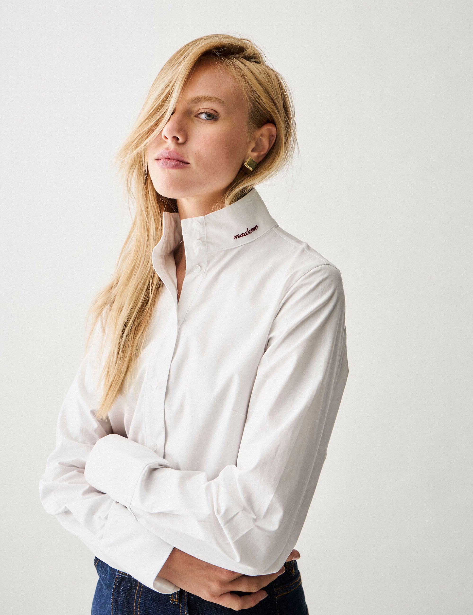 Camisa Madame Tricoline Off White