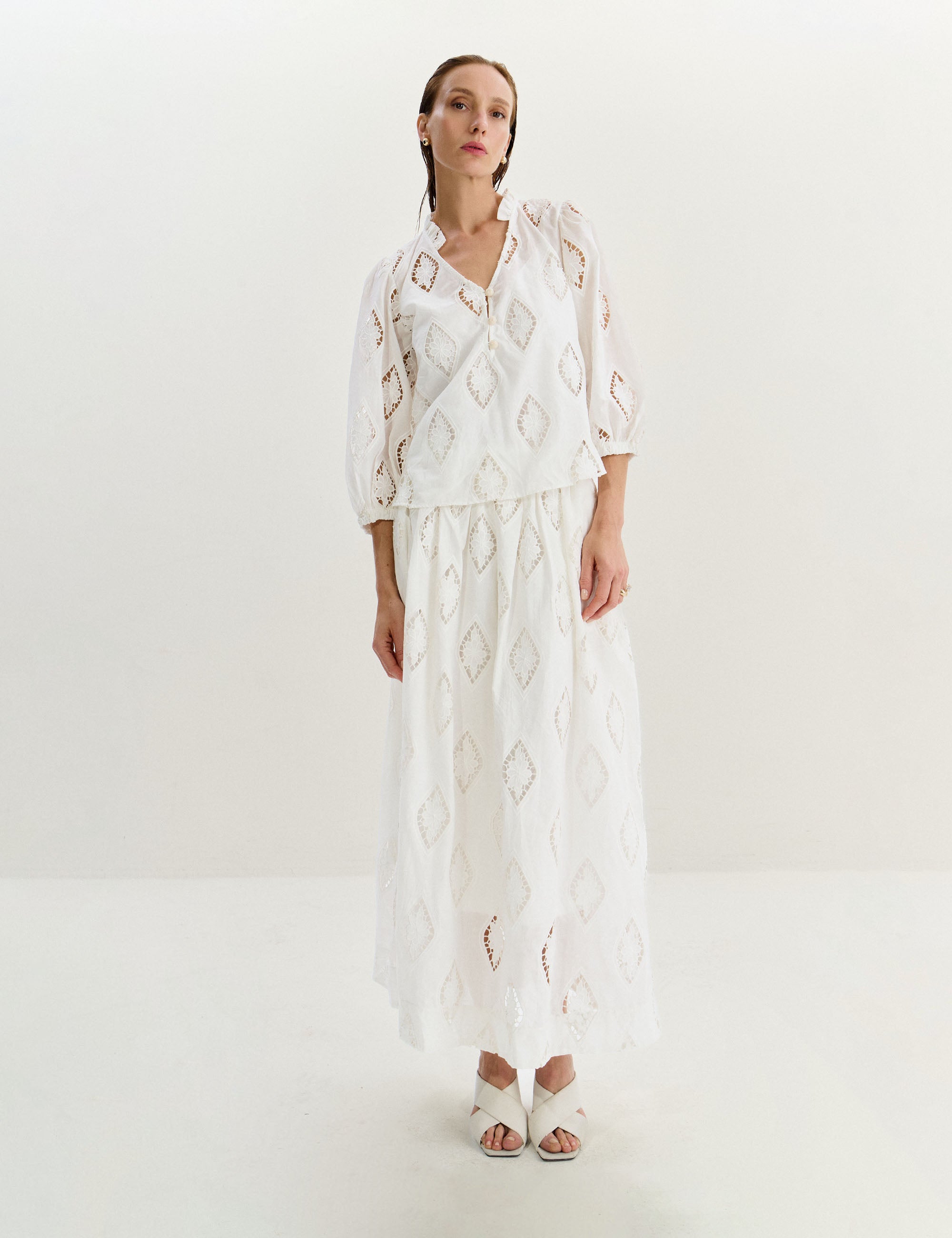 Camisa Maevie Laise Off White