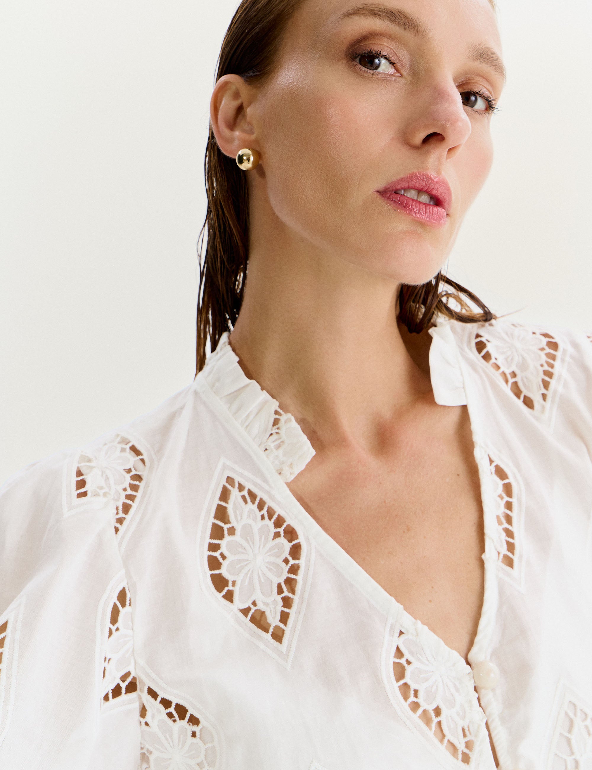 Camisa Maevie Laise Off White