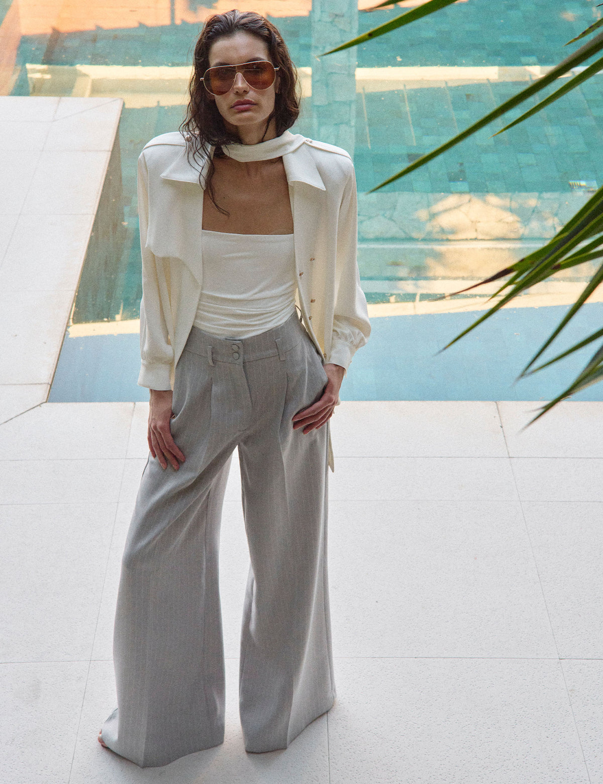 Camisa Marie Alfaiataria Off White