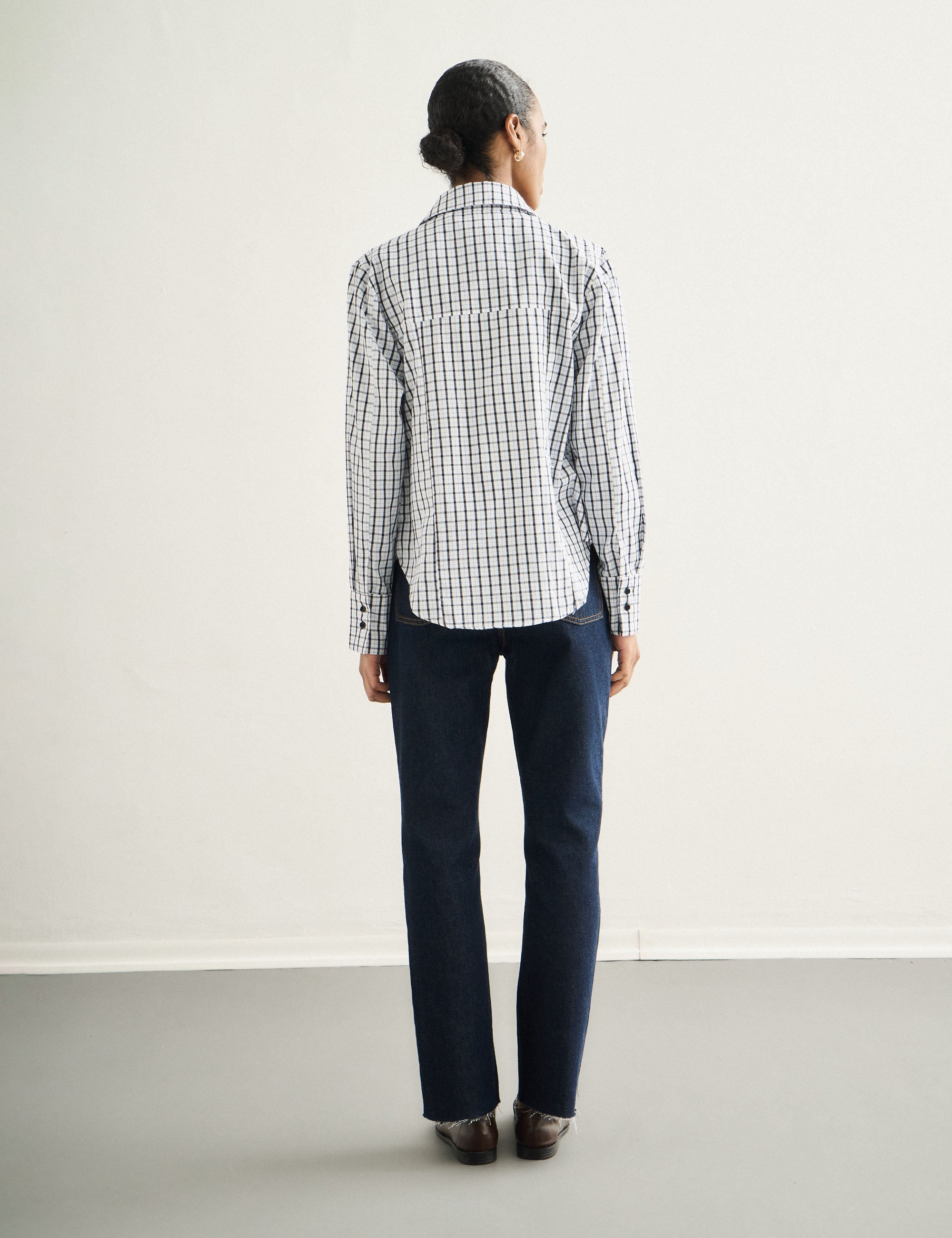 Camisa Mary Xadrez Branco