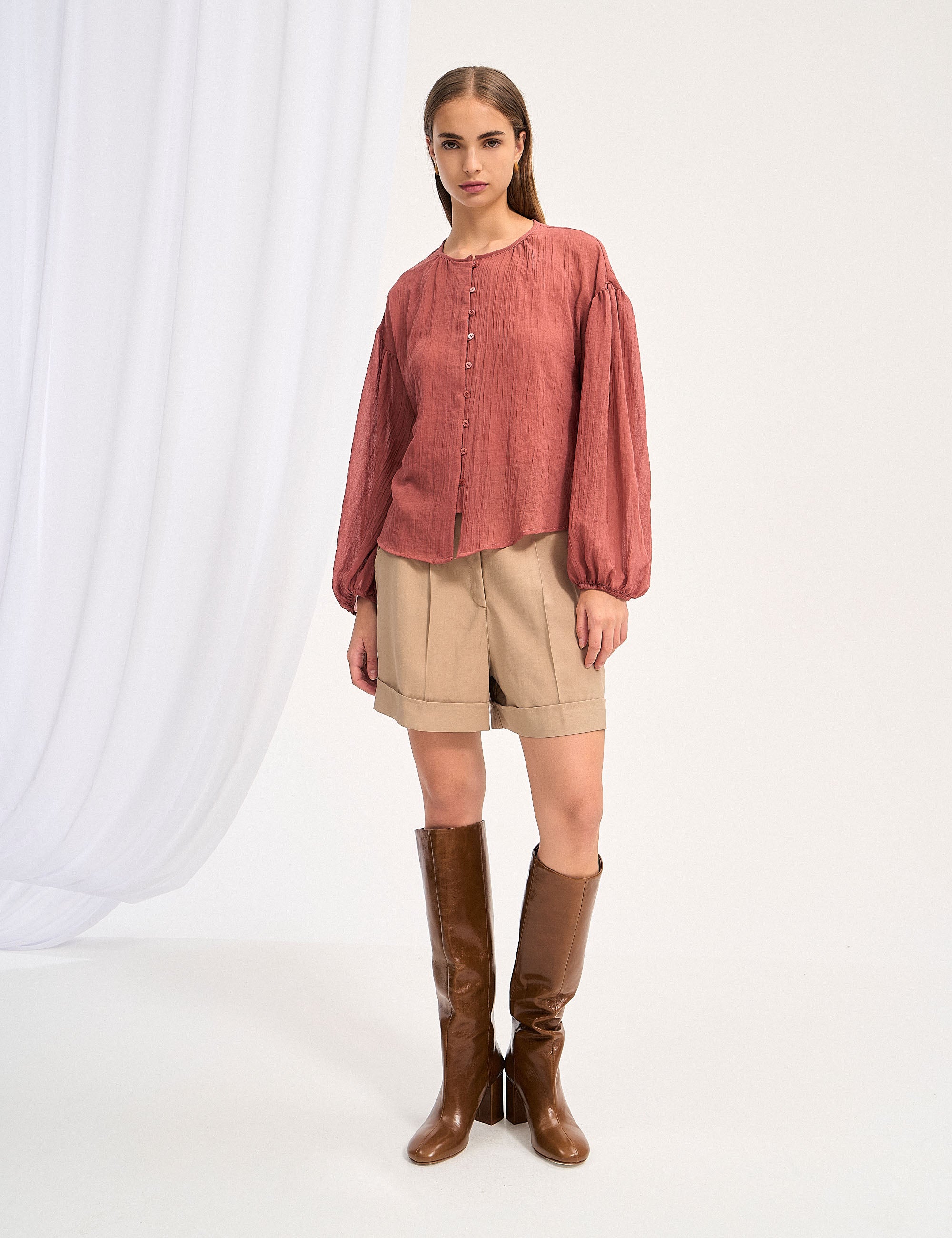 Camisa Melane Bufante Blush