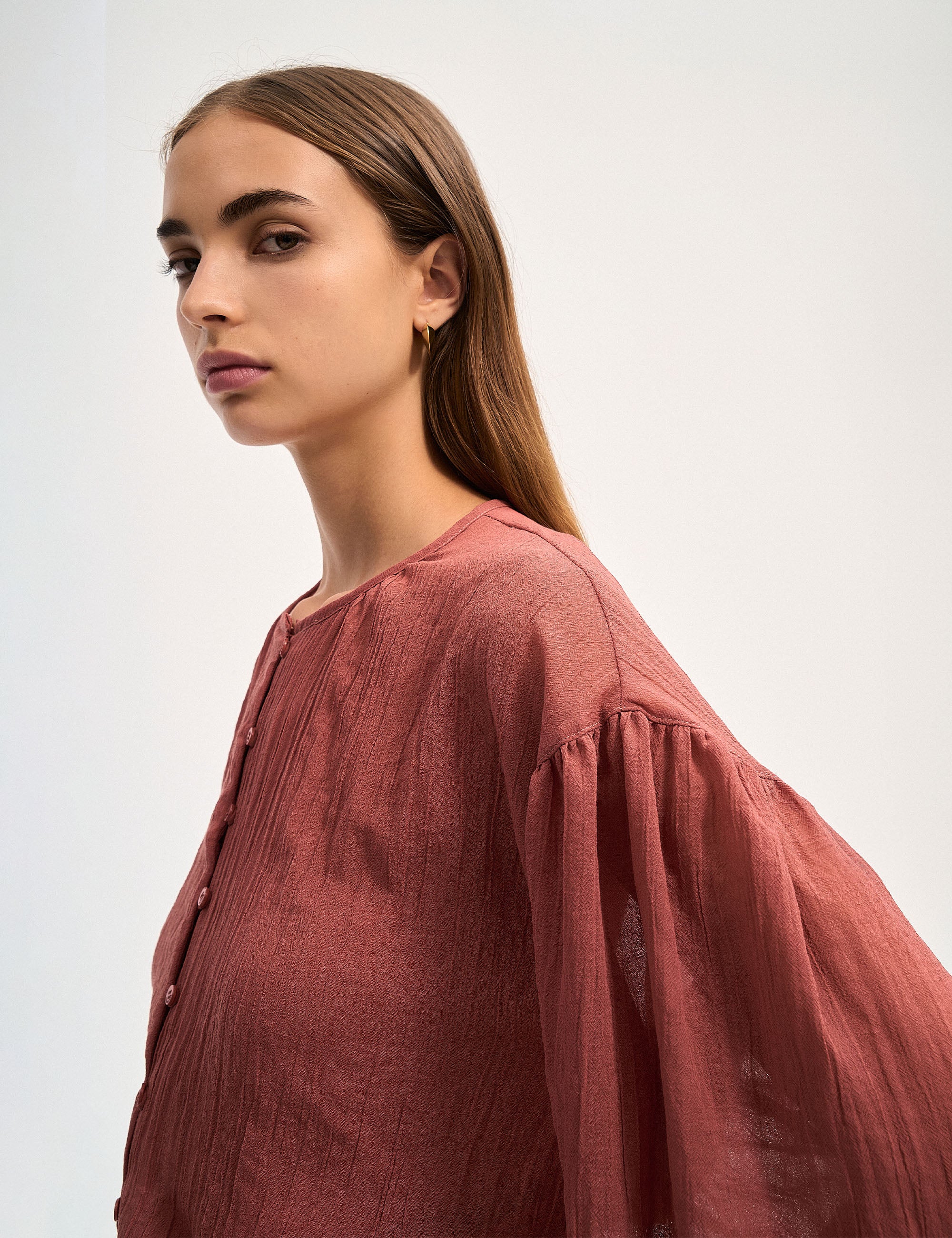 Camisa Melane Bufante Blush