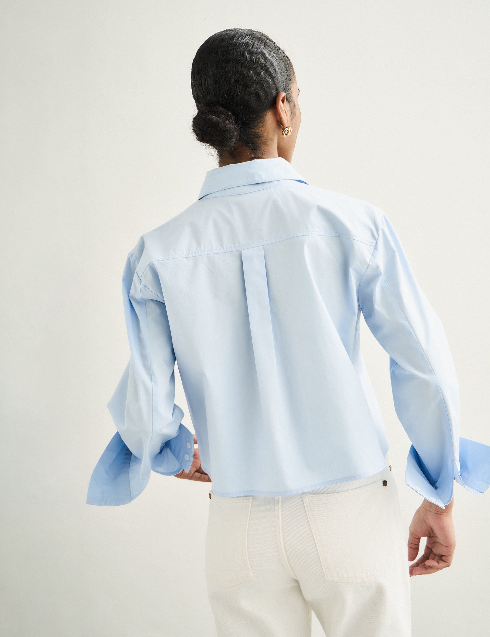 Camisa Muse Tricoline Azul