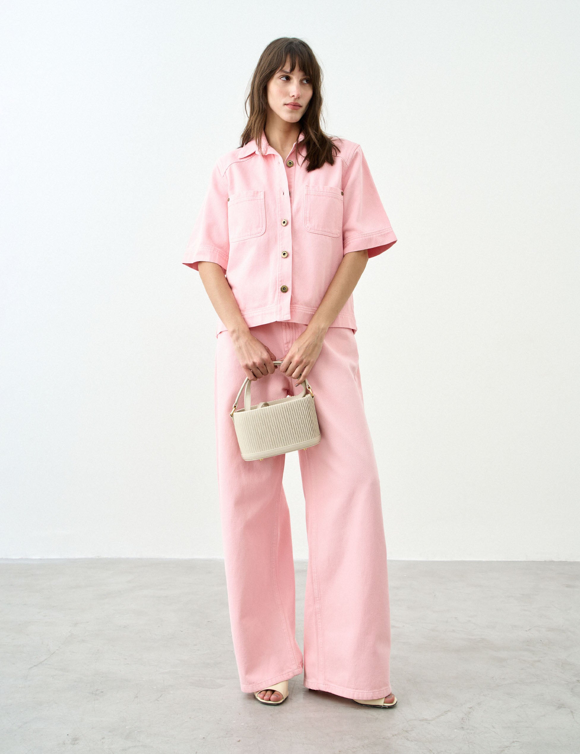 Camisa Natalie Denim Rosa