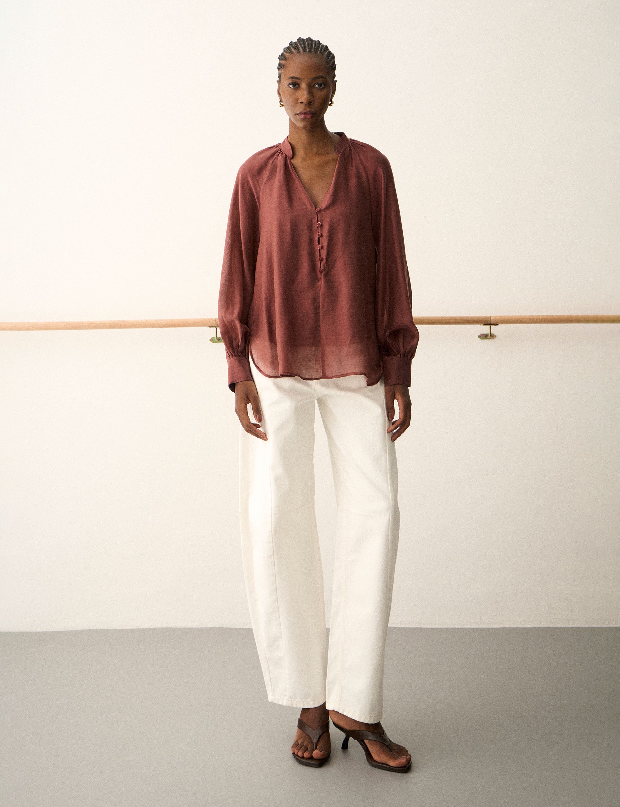 Camisa Noemi Liocel Marrom